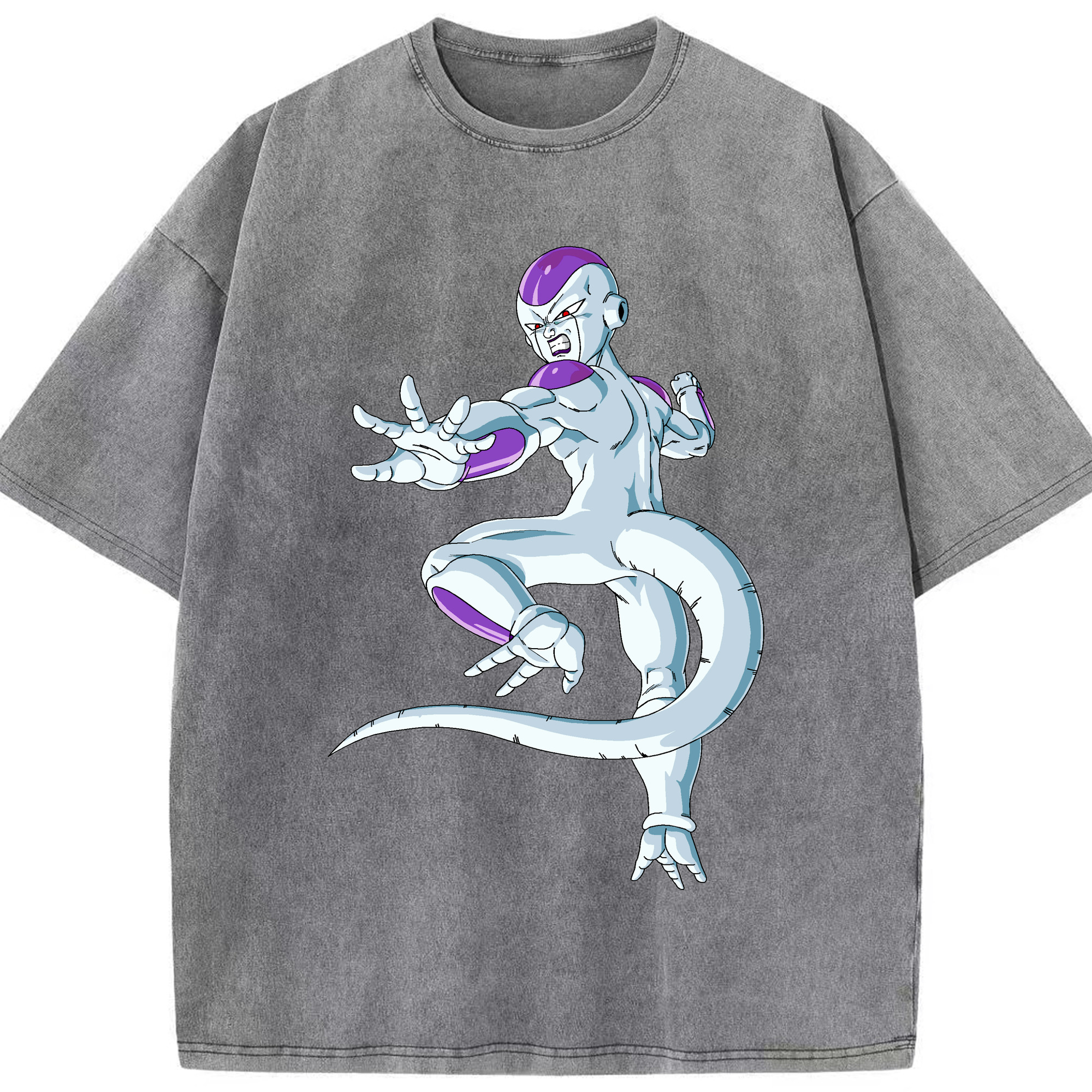 （画像用） ドラゴンボール フリーザ DRAGON BALL Frieza 綿100% ヴィンテージ風 半袖Tシャツ（フロントプリント）