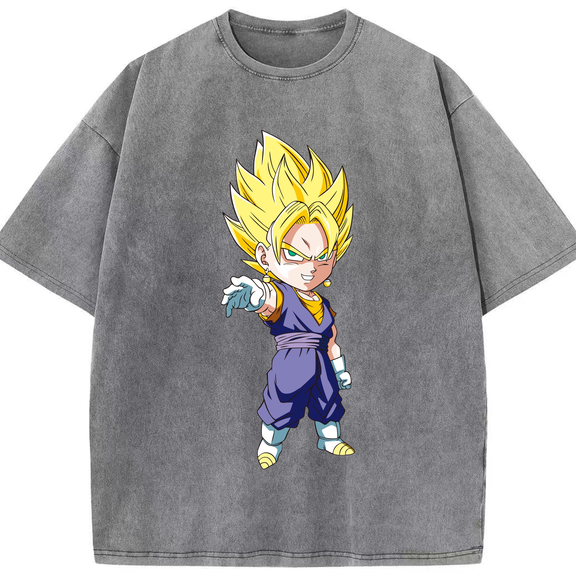 （画像用） ドラゴンボール ベジット DRAGON BALL Vegetto 綿100% ヴィンテージ風 半袖Tシャツ（フロントプリント）