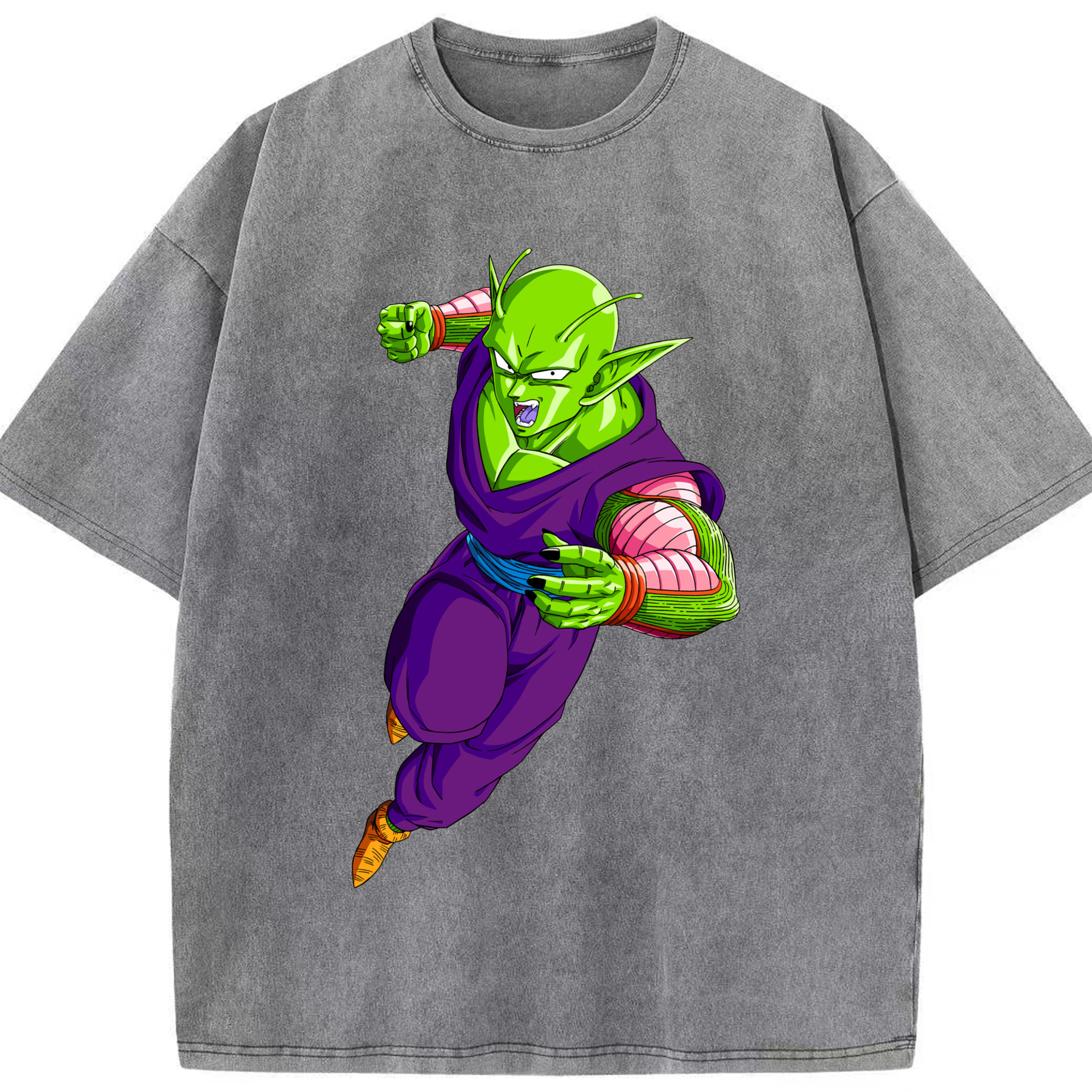 （画像用） ドラゴンボール ピッコロ DRAGON BALL Piccolo 綿100% ヴィンテージ風 半袖Tシャツ（フロントプリント）