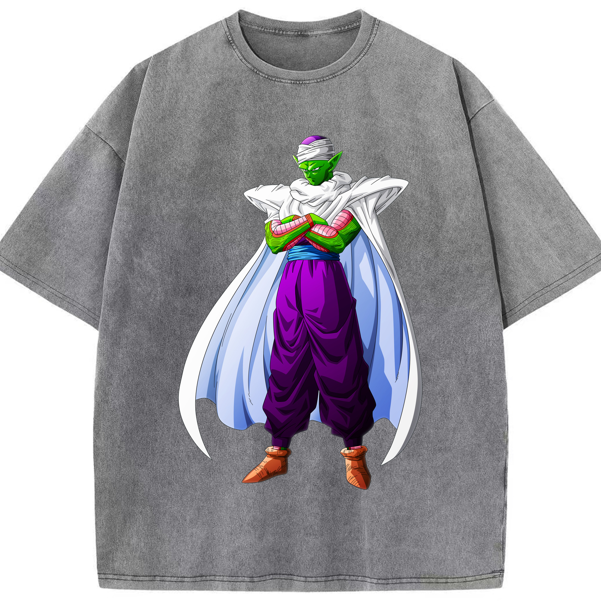 （画像用） ドラゴンボール ピッコロ DRAGON BALL Piccolo 綿100% ヴィンテージ風 半袖Tシャツ（フロントプリント）
