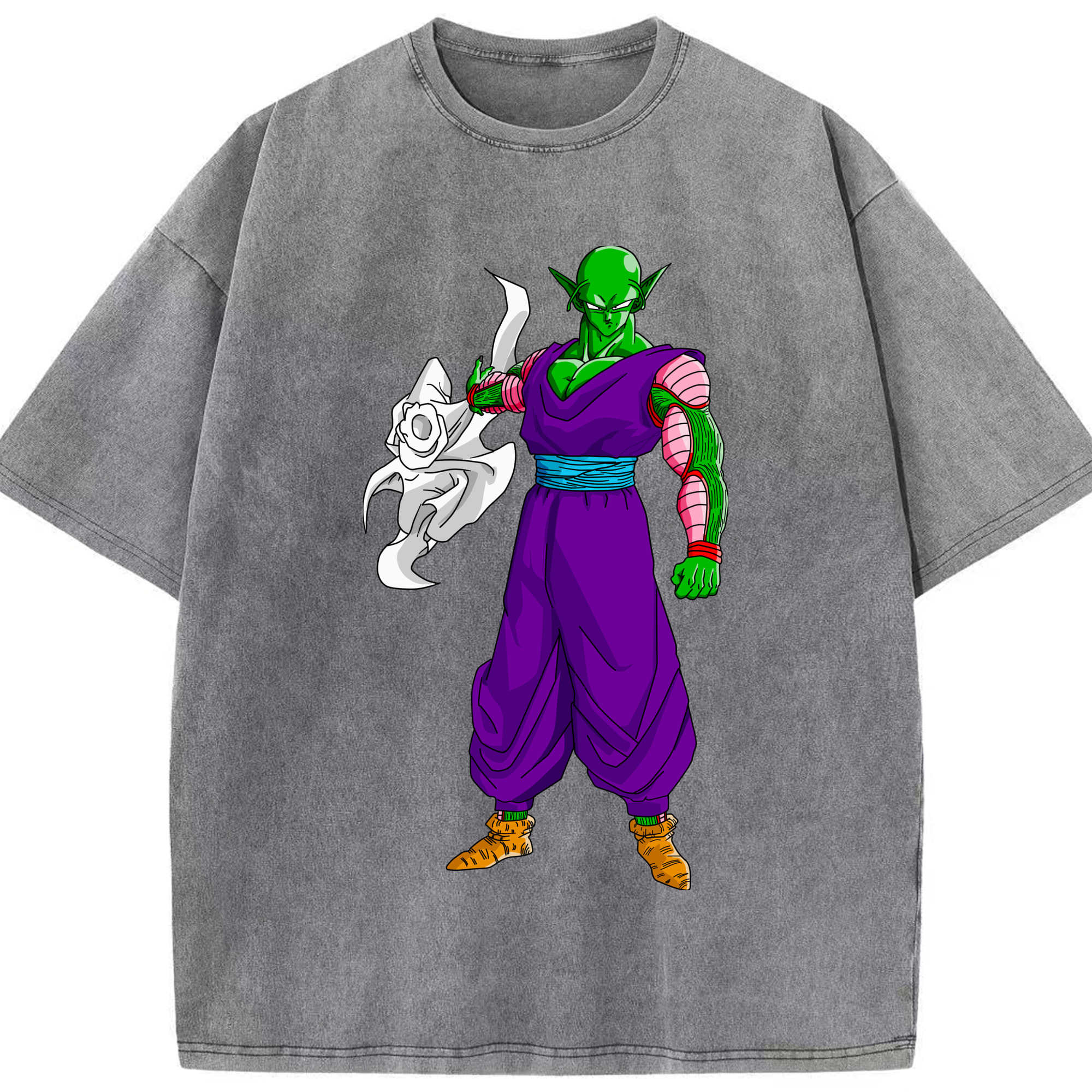 （画像用） ドラゴンボール ピッコロ DRAGON BALL Piccolo 綿100% ヴィンテージ風 半袖Tシャツ（フロントプリント）
