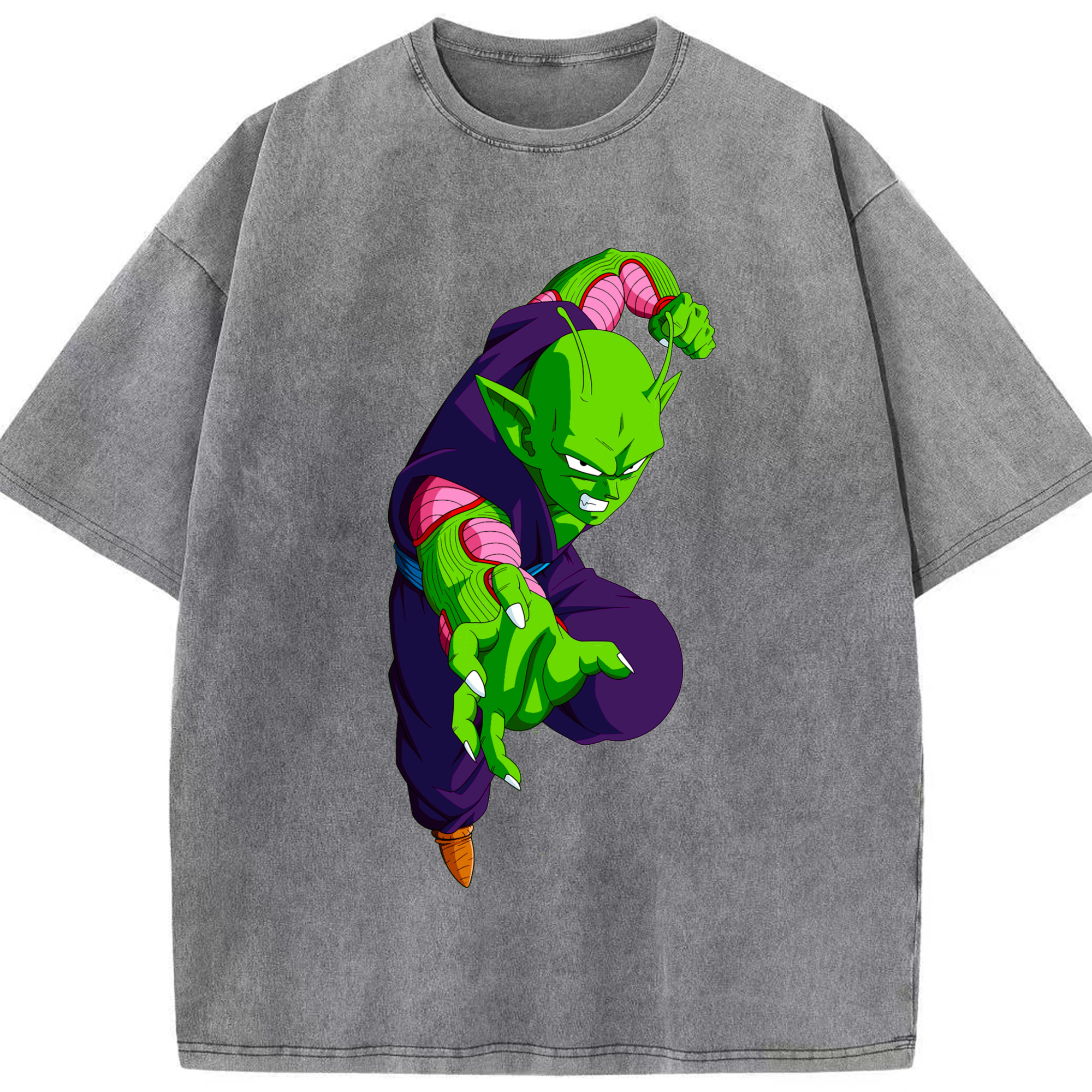 （画像用） ドラゴンボール ピッコロ DRAGON BALL Piccolo 綿100% ヴィンテージ風 半袖Tシャツ（フロントプリント）
