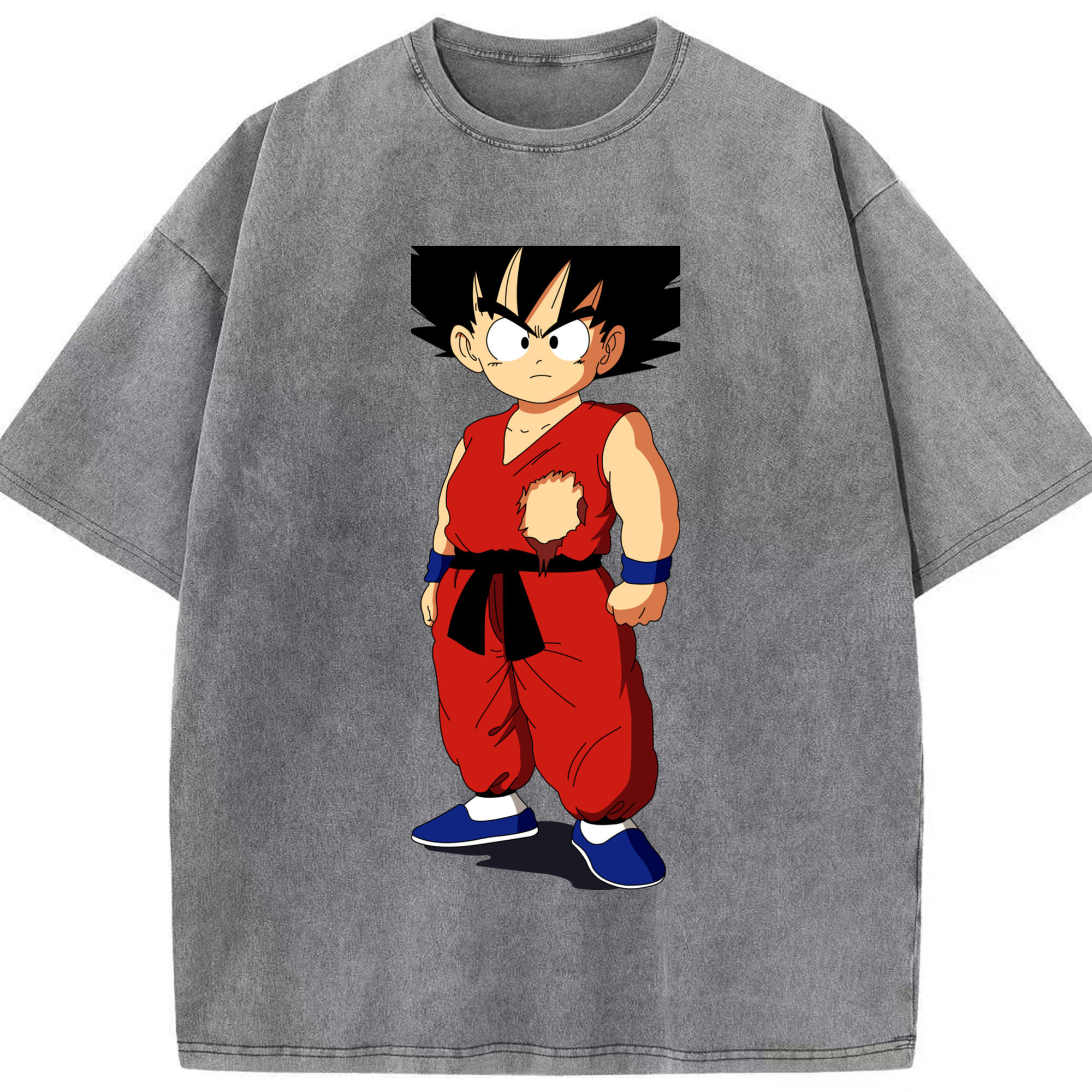 （画像用） ドラゴンボール 孫悟空（そん ごくう）Son Goku カカロット DRAGON BALL Kakarotto 綿100% ヴィンテージ風 半袖Tシャツ（フロントプリント）