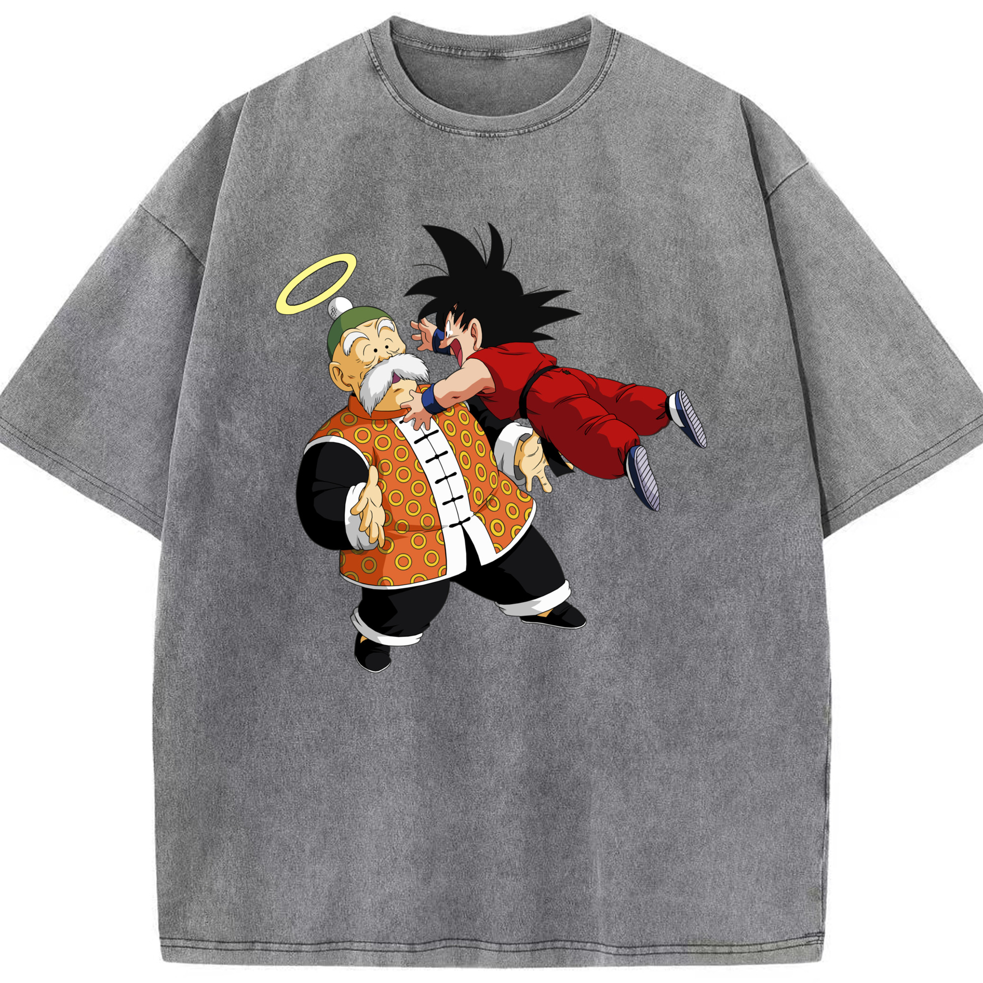 （画像用） ドラゴンボール 孫悟空（そん ごくう）Son Goku カカロット DRAGON BALL Kakarotto 綿100% ヴィンテージ風 半袖Tシャツ（フロントプリント）