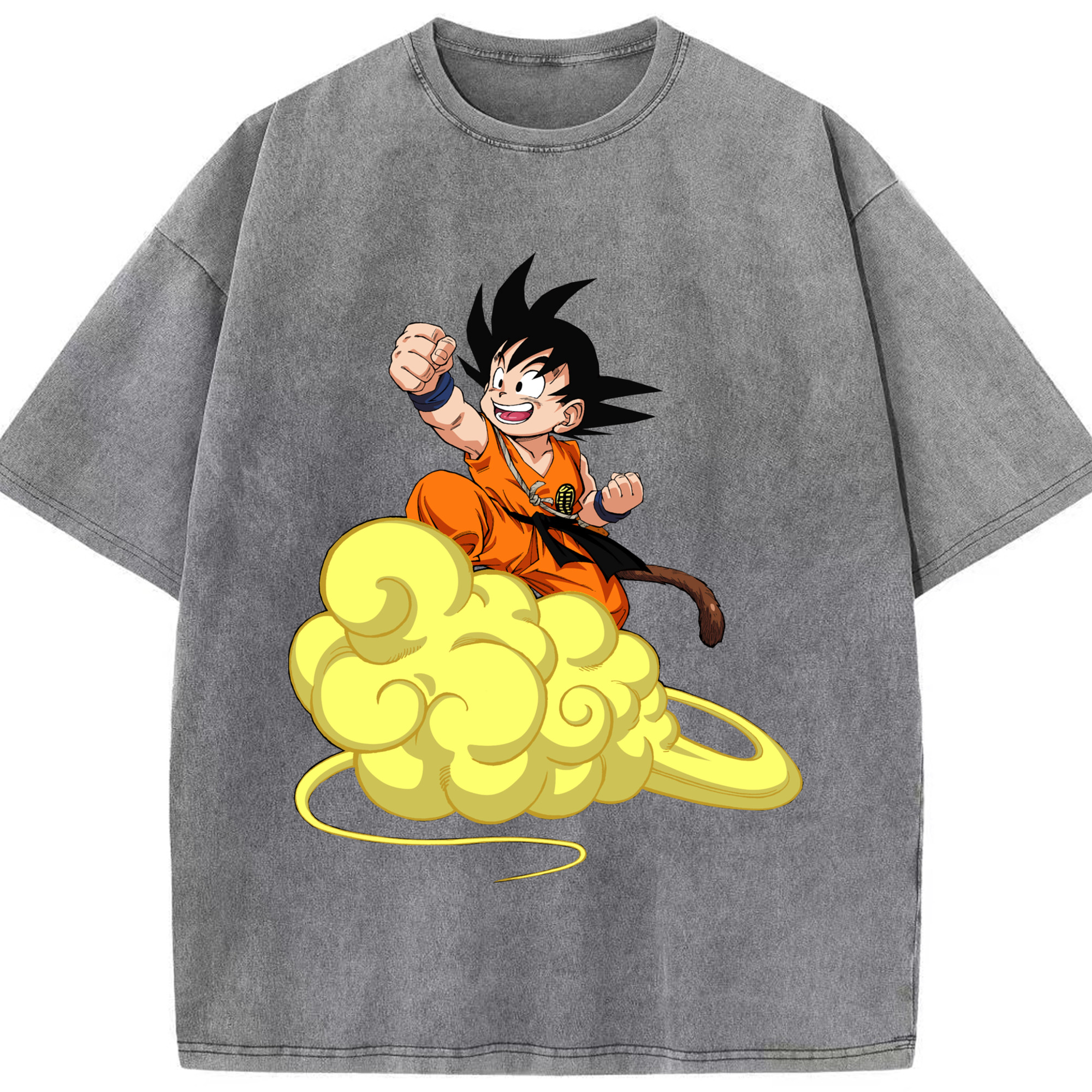 ドラゴンボール 孫悟空（そん ごくう）Son Goku カカロット DRAGON BALL Kakarotto 綿100% ヴィンテージ風 半袖Tシャツ（フロントプリント）