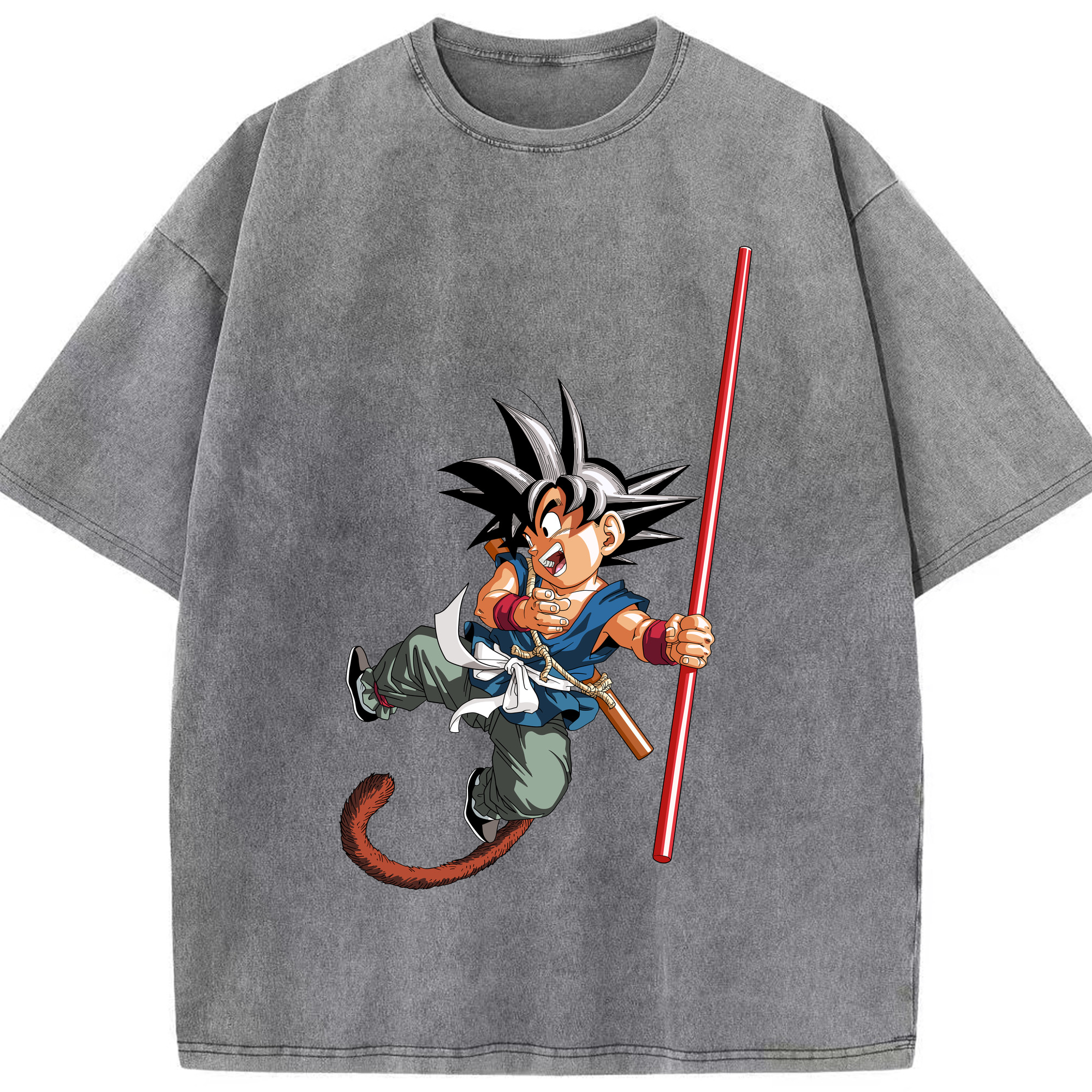 ドラゴンボール 孫悟空（そん ごくう）Son Goku カカロット DRAGON BALL Kakarotto 綿100% ヴィンテージ風 半袖Tシャツ（フロントプリント）