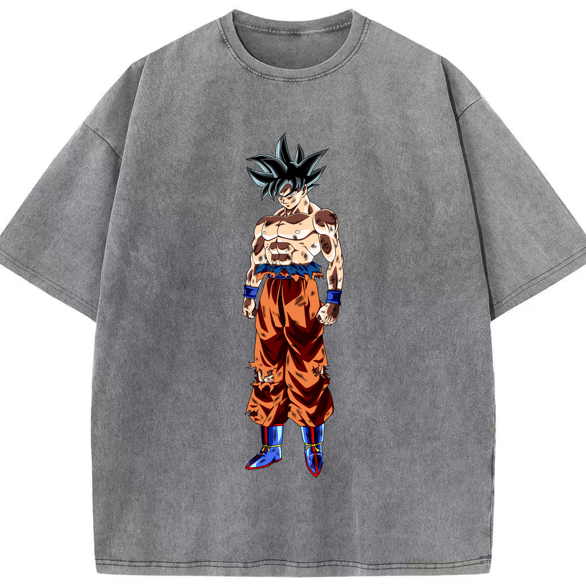 （画像用） ドラゴンボール 孫悟空（そん ごくう）Son Goku カカロット DRAGON BALL Kakarotto 綿100% ヴィンテージ風 半袖Tシャツ（フロントプリント）