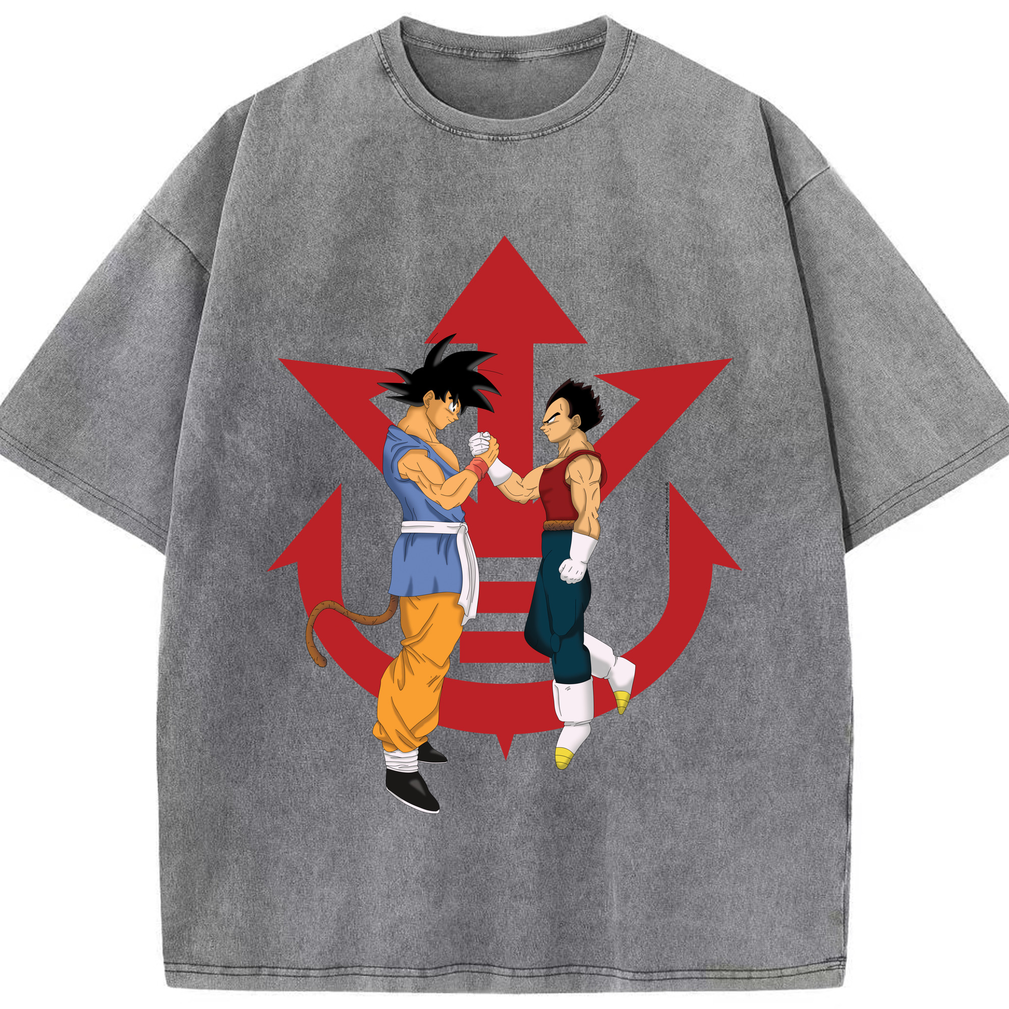 （画像用） ドラゴンボール 孫悟空（そん ごくう）Son Goku カカロット DRAGON BALL Kakarotto 綿100% ヴィンテージ風 半袖Tシャツ（フロントプリント）