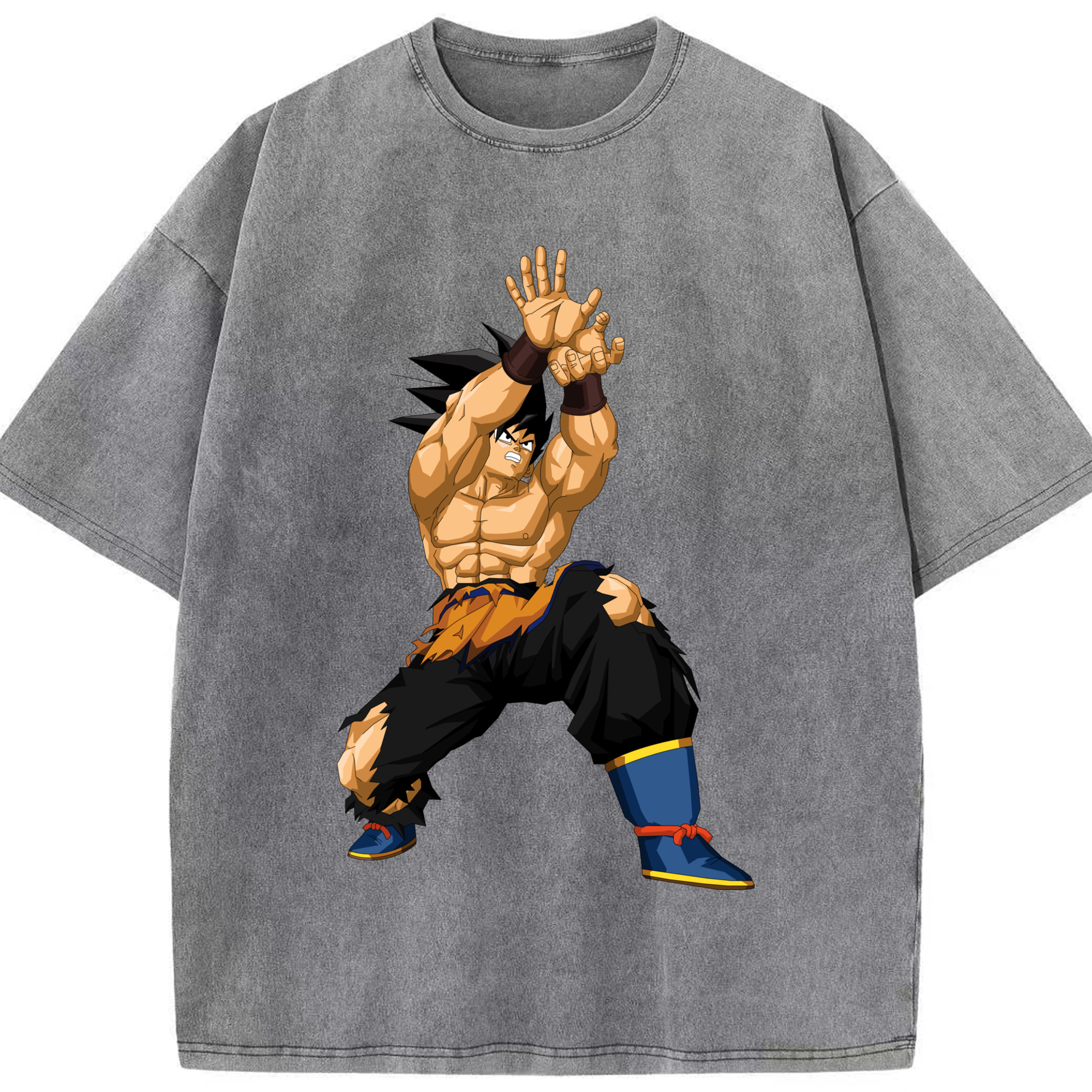 ドラゴンボール 孫悟空（そん ごくう）Son Goku カカロット DRAGON BALL Kakarotto 綿100% ヴィンテージ風 半袖Tシャツ（フロントプリント）