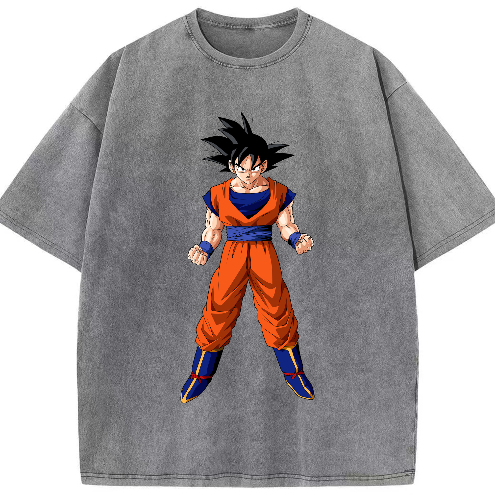 （画像用） ドラゴンボール 孫悟空（そん ごくう）Son Goku カカロット DRAGON BALL Kakarotto 綿100% ヴィンテージ風 半袖Tシャツ（フロントプリント）