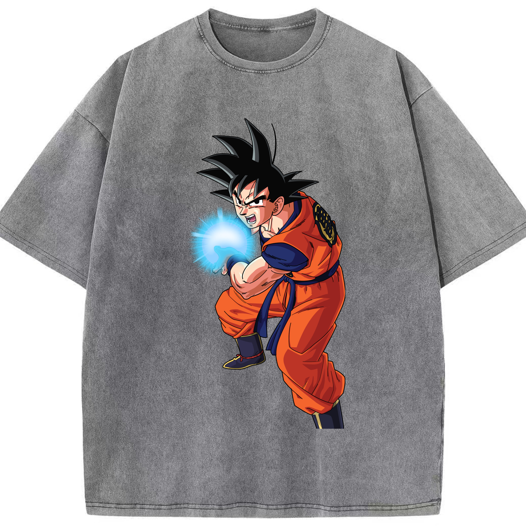 （画像用） ドラゴンボール 孫悟空（そん ごくう）Son Goku カカロット DRAGON BALL Kakarotto 綿100% ヴィンテージ風 半袖Tシャツ（フロントプリント）