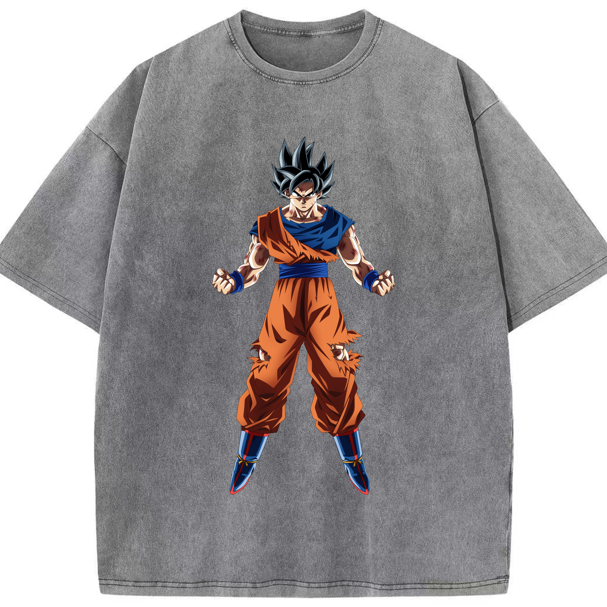 （画像用） ドラゴンボール 孫悟空（そん ごくう）Son Goku カカロット DRAGON BALL Kakarotto 綿100% ヴィンテージ風 半袖Tシャツ（フロントプリント）