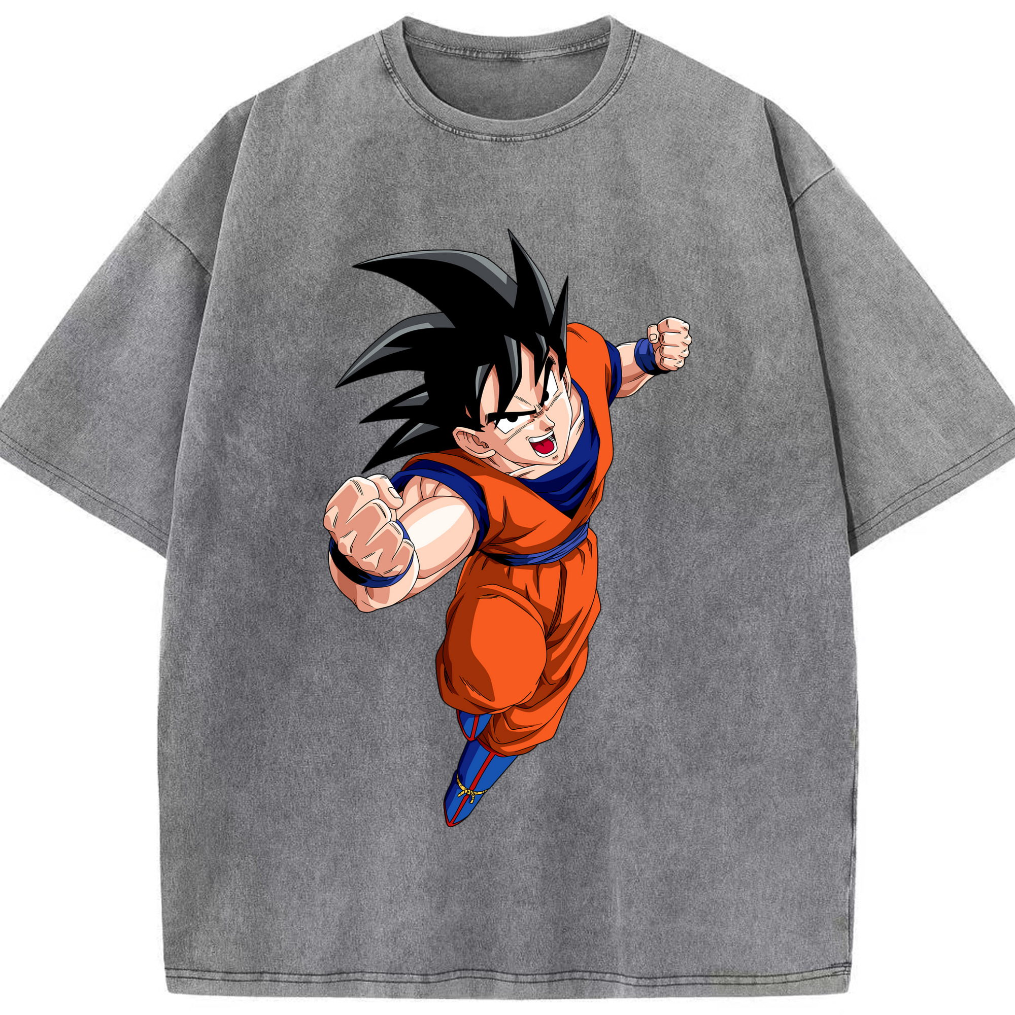 ドラゴンボール 孫悟空（そん ごくう）Son Goku カカロット DRAGON BALL Kakarotto 綿100% ヴィンテージ風 半袖Tシャツ（フロントプリント）