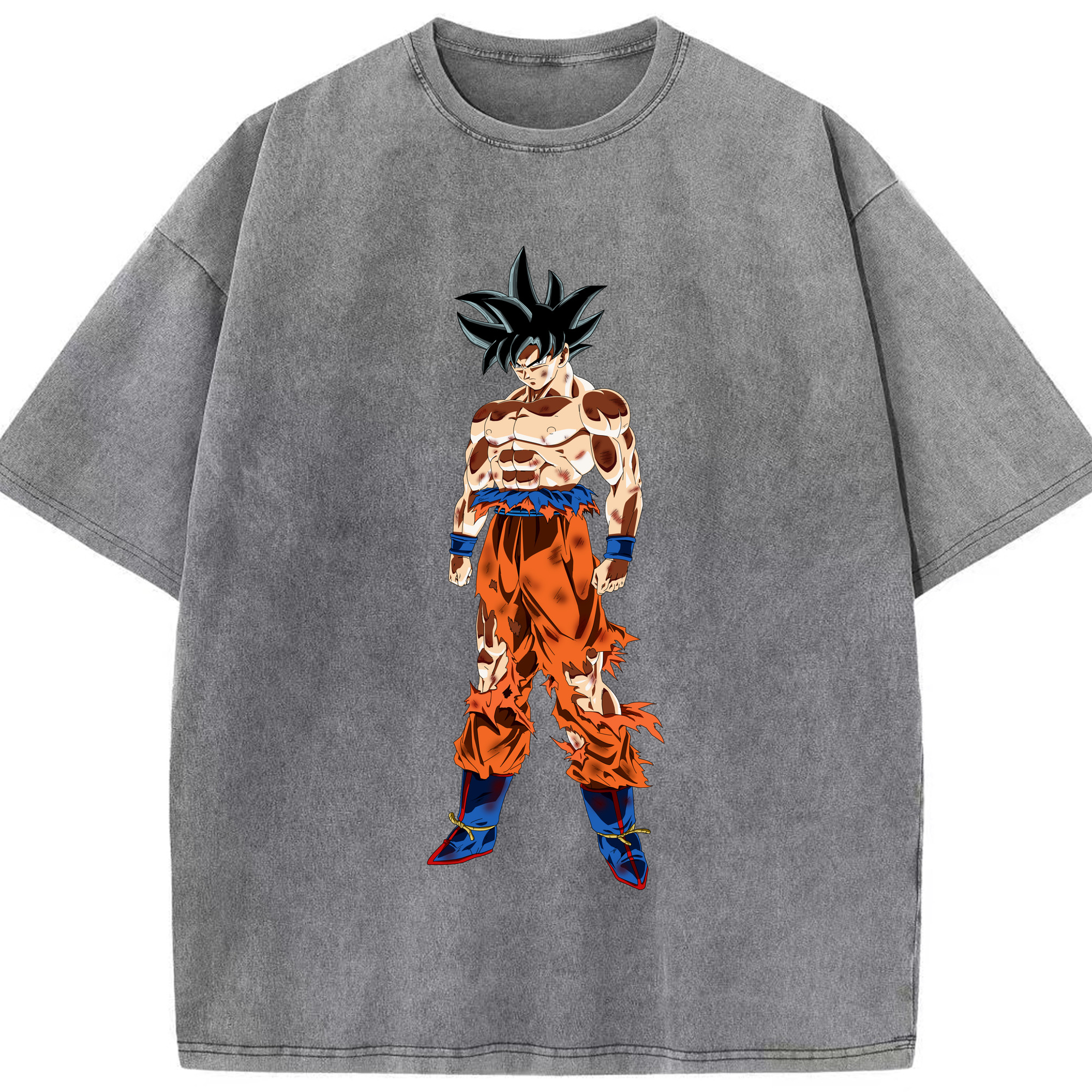 （画像用） ドラゴンボール 孫悟空（そん ごくう）Son Goku カカロット DRAGON BALL Kakarotto 綿100% ヴィンテージ風 半袖Tシャツ（フロントプリント）