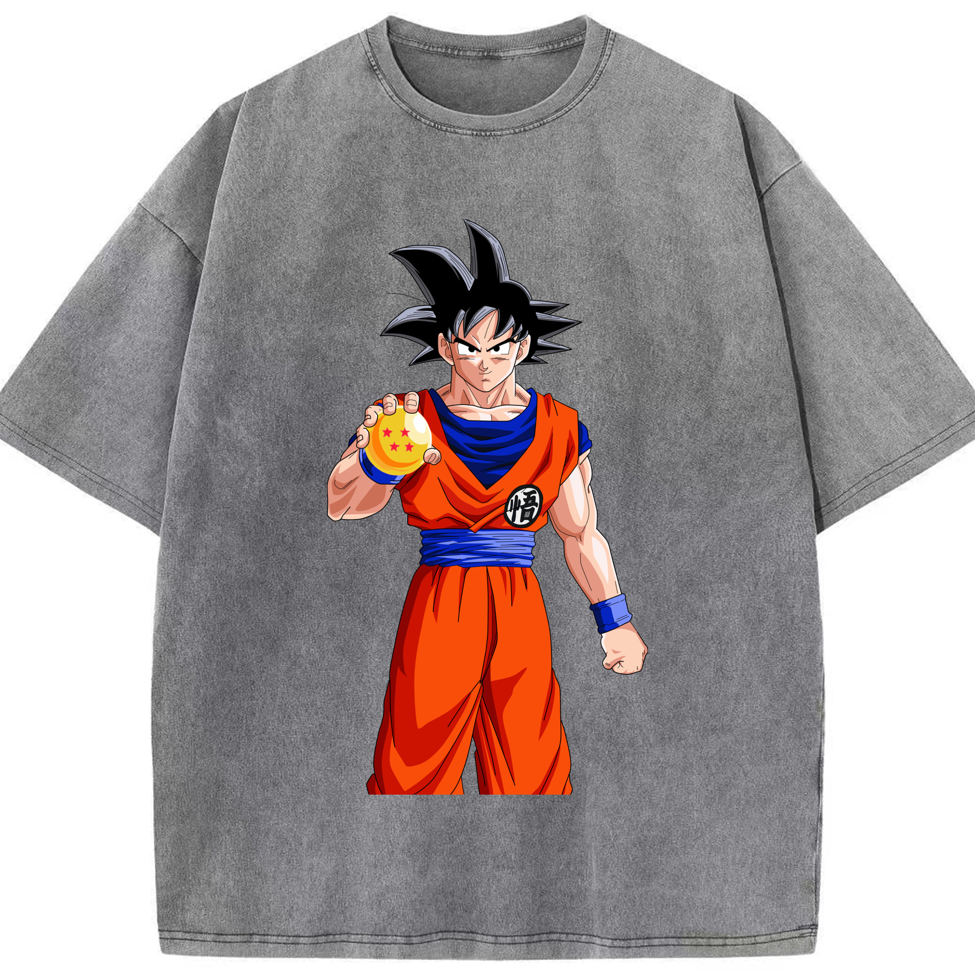 （画像用） ドラゴンボール 孫悟空（そん ごくう）Son Goku カカロット DRAGON BALL Kakarotto 綿100% ヴィンテージ風 半袖Tシャツ（フロントプリント）