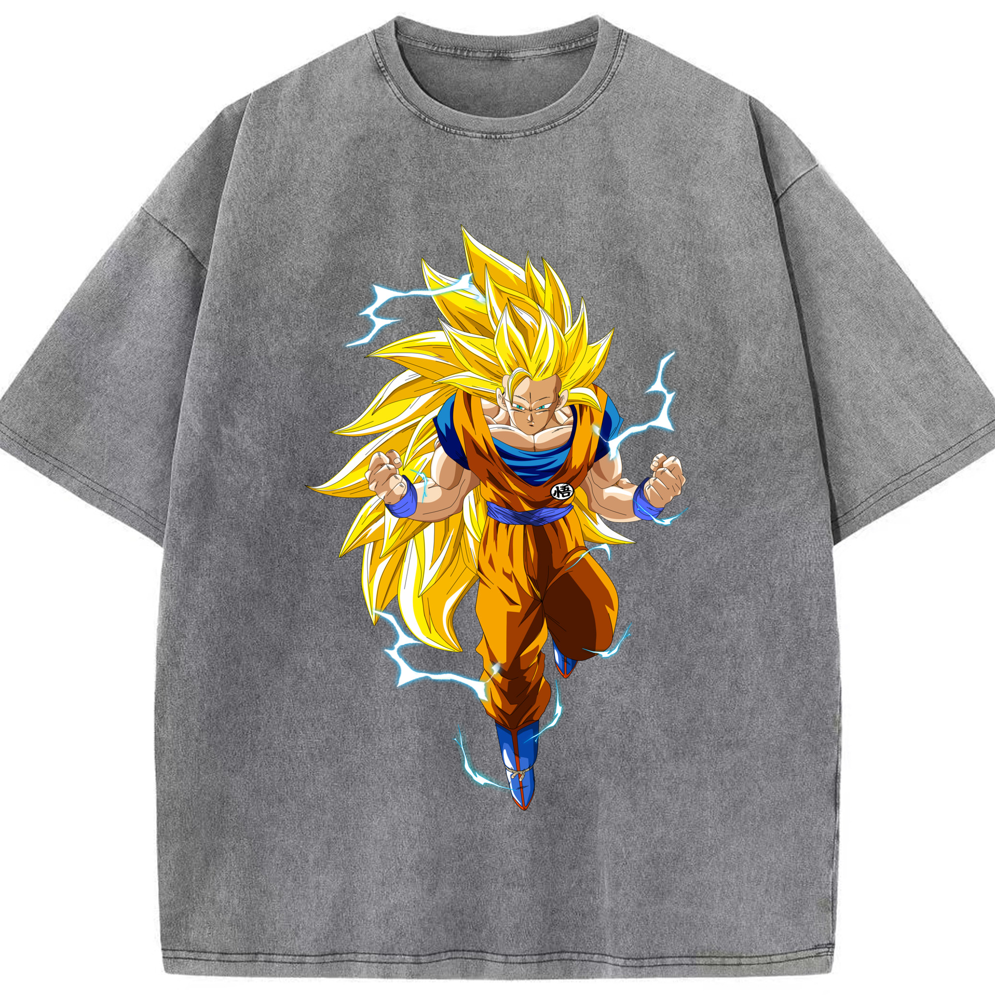 （画像用） ドラゴンボール 孫悟空（そん ごくう）Son Goku カカロット DRAGON BALL Kakarotto 綿100% ヴィンテージ風 半袖Tシャツ（フロントプリント）