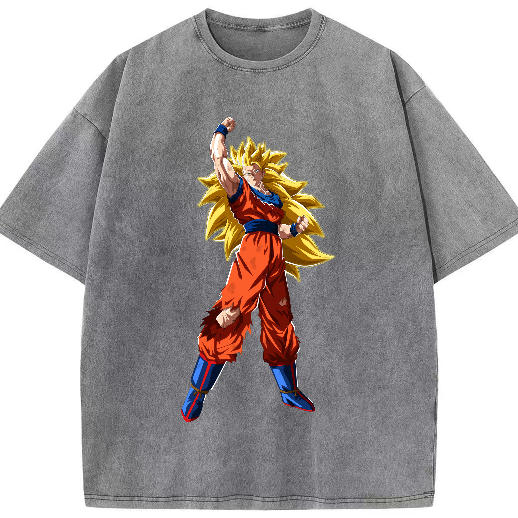 （画像用） ドラゴンボール 孫悟空（そん ごくう）Son Goku カカロット DRAGON BALL Kakarotto 綿100% ヴィンテージ風 半袖Tシャツ（フロントプリント）