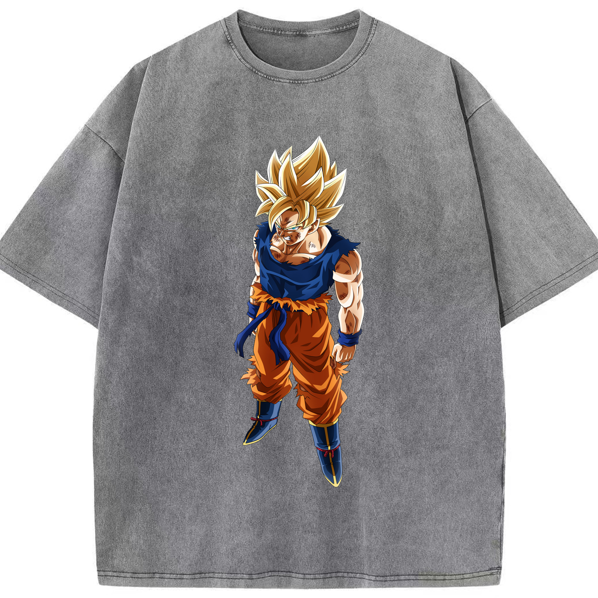 （画像用） ドラゴンボール 孫悟空（そん ごくう）Son Goku カカロット DRAGON BALL Kakarotto 綿100% ヴィンテージ風 半袖Tシャツ（フロントプリント）