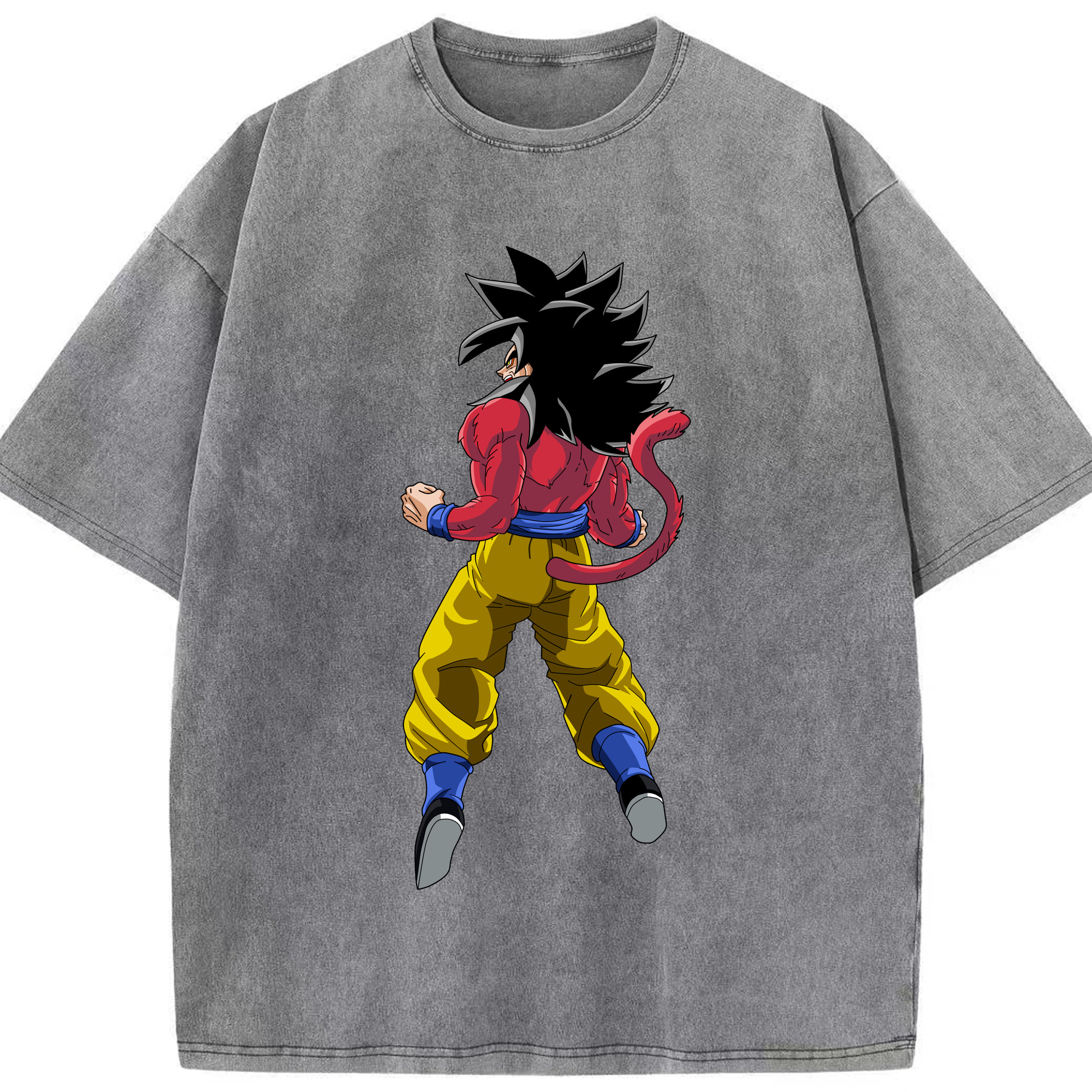 （画像用） ドラゴンボール 孫悟空（そん ごくう）Son Goku カカロット DRAGON BALL Kakarotto 綿100% ヴィンテージ風 半袖Tシャツ（フロントプリント）