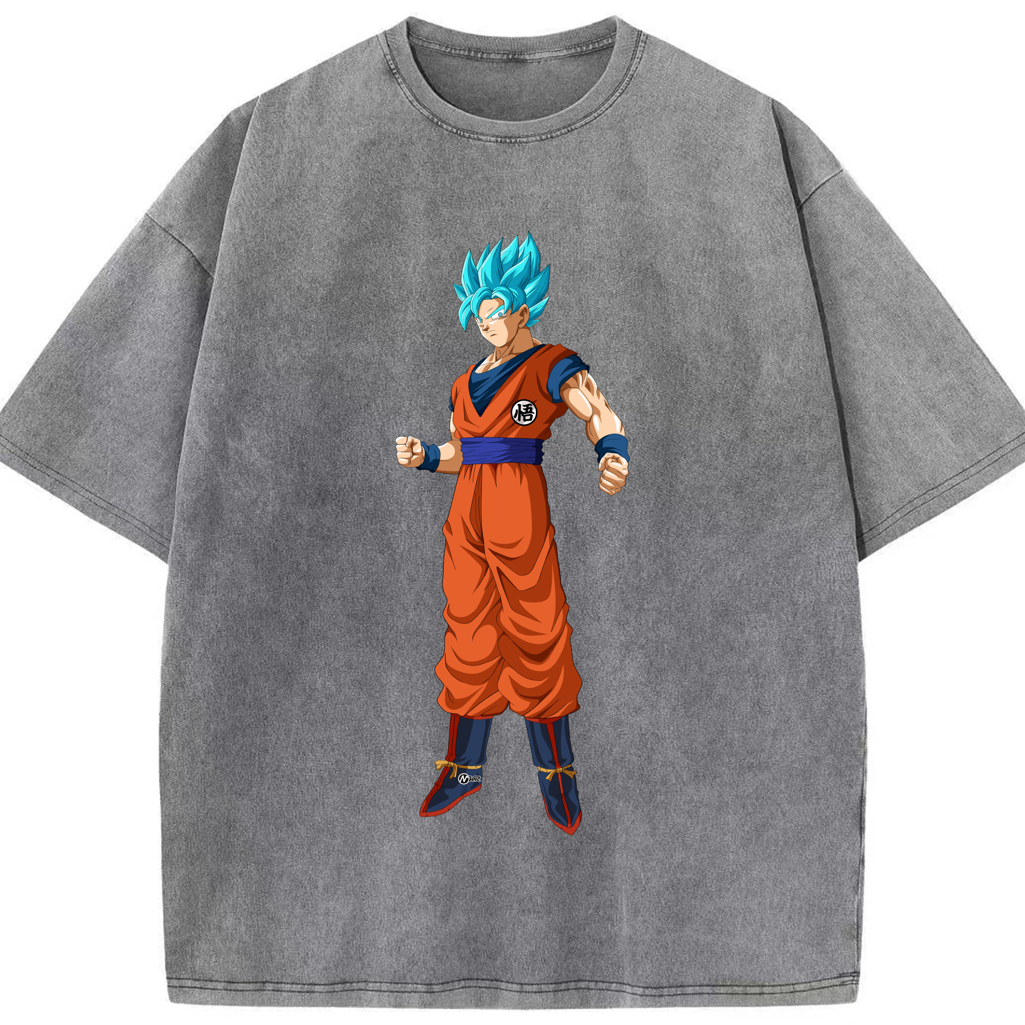 （画像用） ドラゴンボール 孫悟空（そん ごくう）Son Goku カカロット DRAGON BALL Kakarotto 綿100% ヴィンテージ風 半袖Tシャツ（フロントプリント）