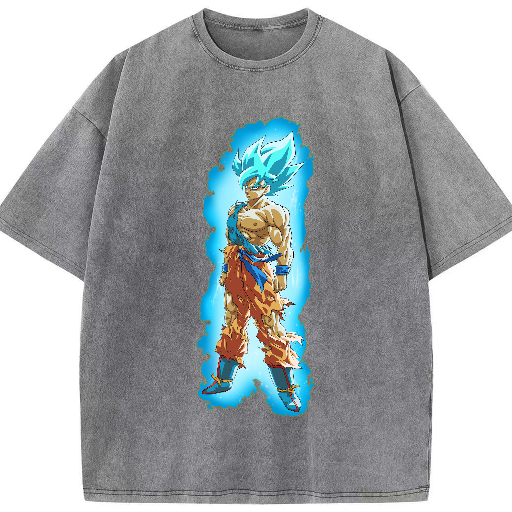 （画像用） ドラゴンボール 孫悟空（そん ごくう）Son Goku カカロット DRAGON BALL Kakarotto 綿100% ヴィンテージ風 半袖Tシャツ（フロントプリント）