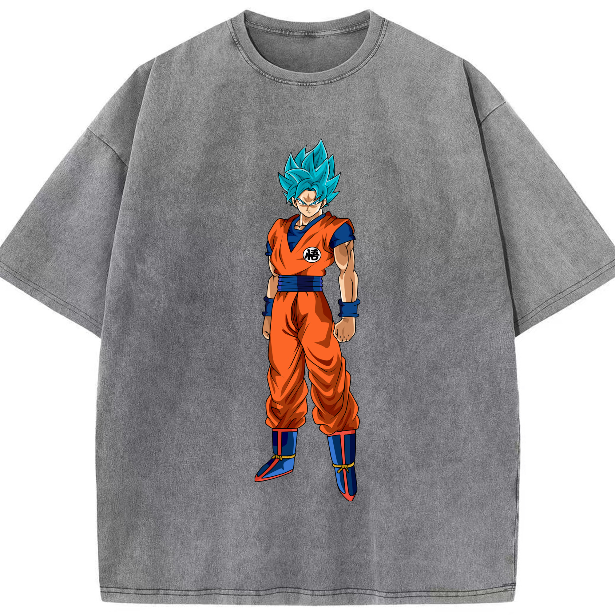 （画像用） ドラゴンボール 孫悟空（そん ごくう）Son Goku カカロット DRAGON BALL Kakarotto 綿100% ヴィンテージ風 半袖Tシャツ（フロントプリント）