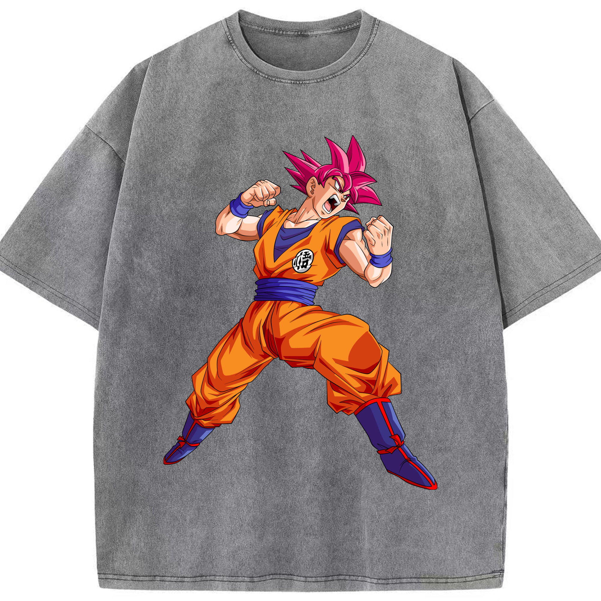 （画像用） ドラゴンボール 孫悟空（そん ごくう）Son Goku カカロット DRAGON BALL Kakarotto 綿100% ヴィンテージ風 半袖Tシャツ（フロントプリント）