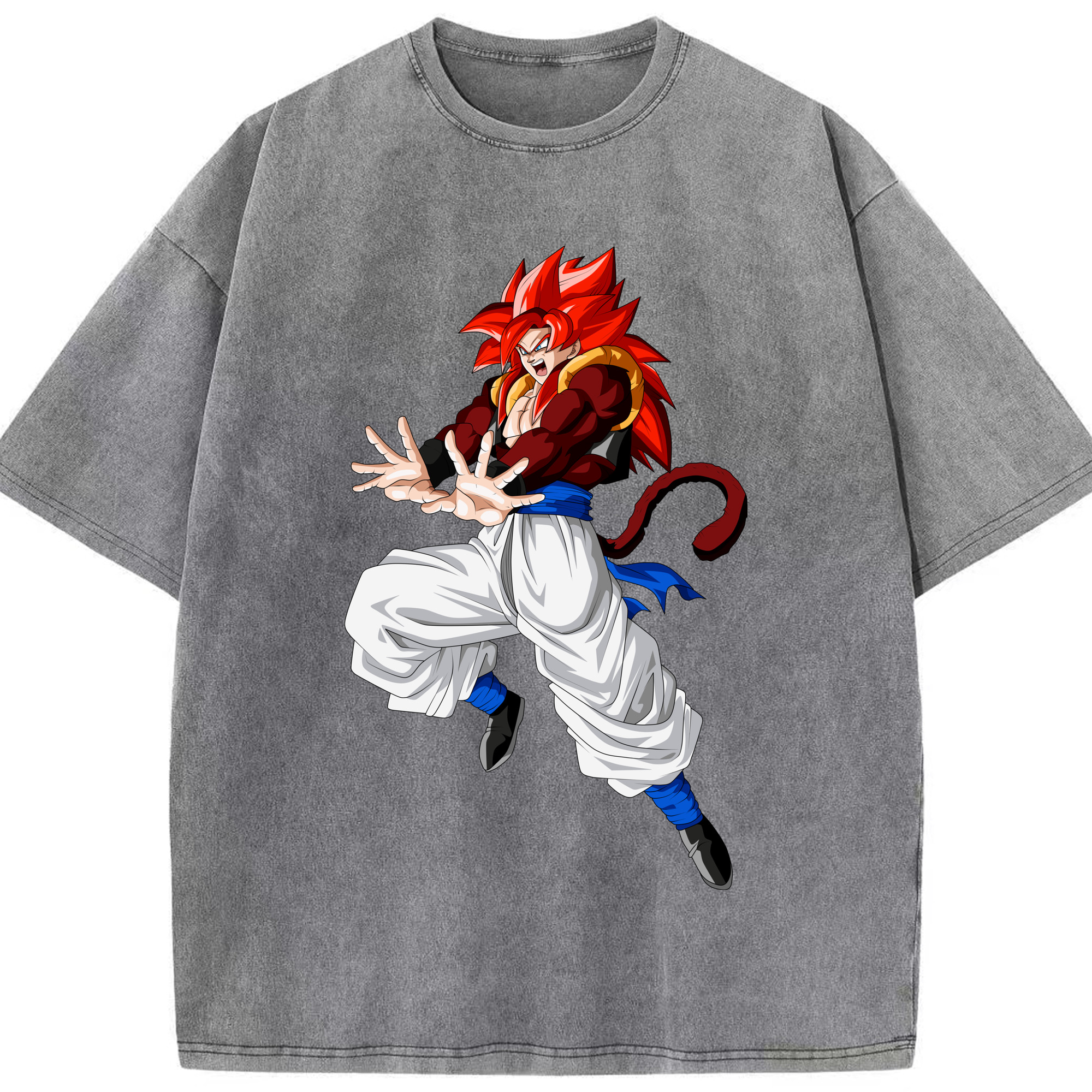 （画像用） ドラゴンボール 孫悟空（そん ごくう）Son Goku カカロット DRAGON BALL Kakarotto 綿100% ヴィンテージ風 半袖Tシャツ（フロントプリント）