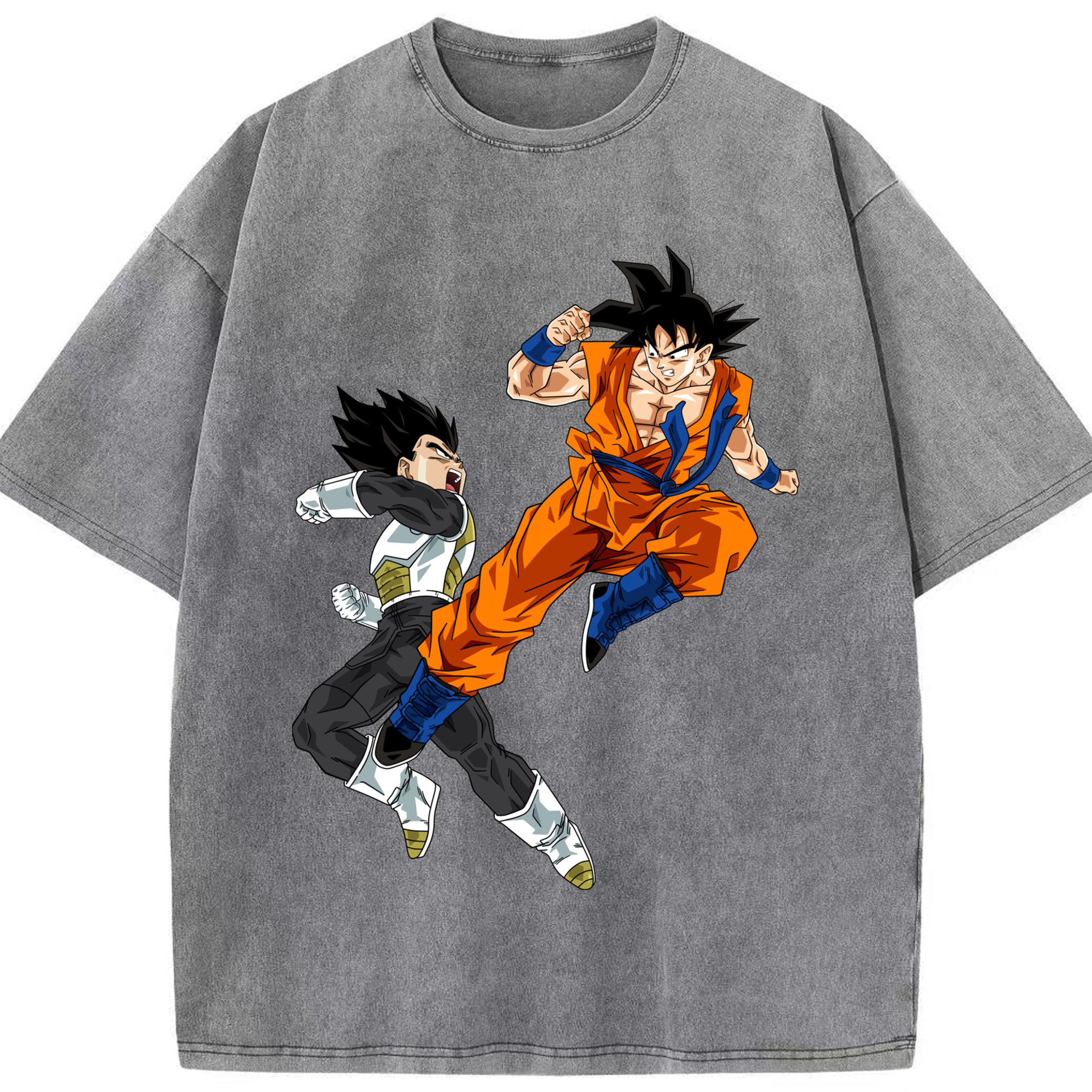 （画像用） ドラゴンボール 孫悟空（そん ごくう）Son Goku カカロット DRAGON BALL Kakarotto 綿100% ヴィンテージ風 半袖Tシャツ（フロントプリント）