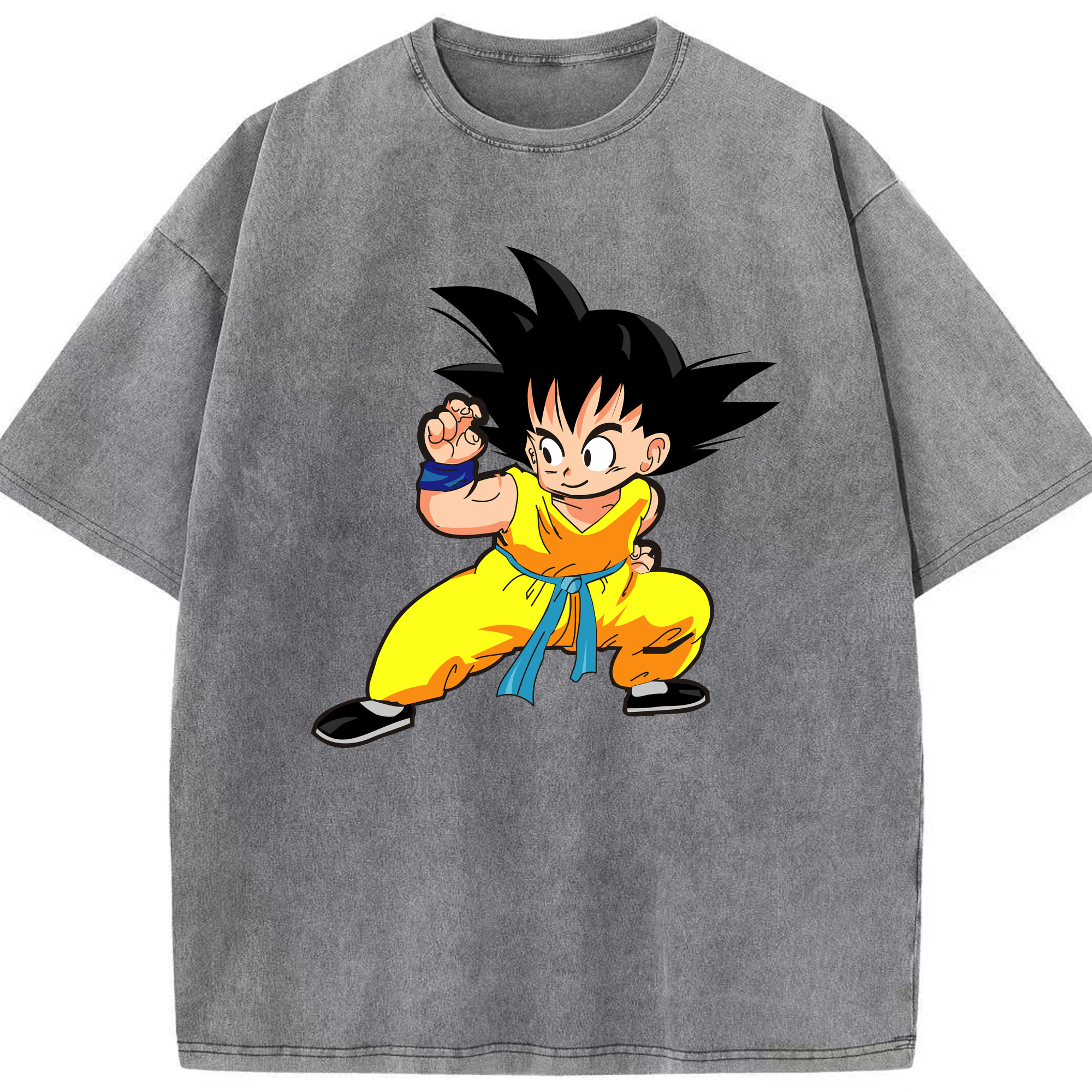 ドラゴンボール 孫悟空（そん ごくう）Son Goku カカロット DRAGON BALL Kakarotto 綿100% ヴィンテージ風 半袖Tシャツ（フロントプリント）
