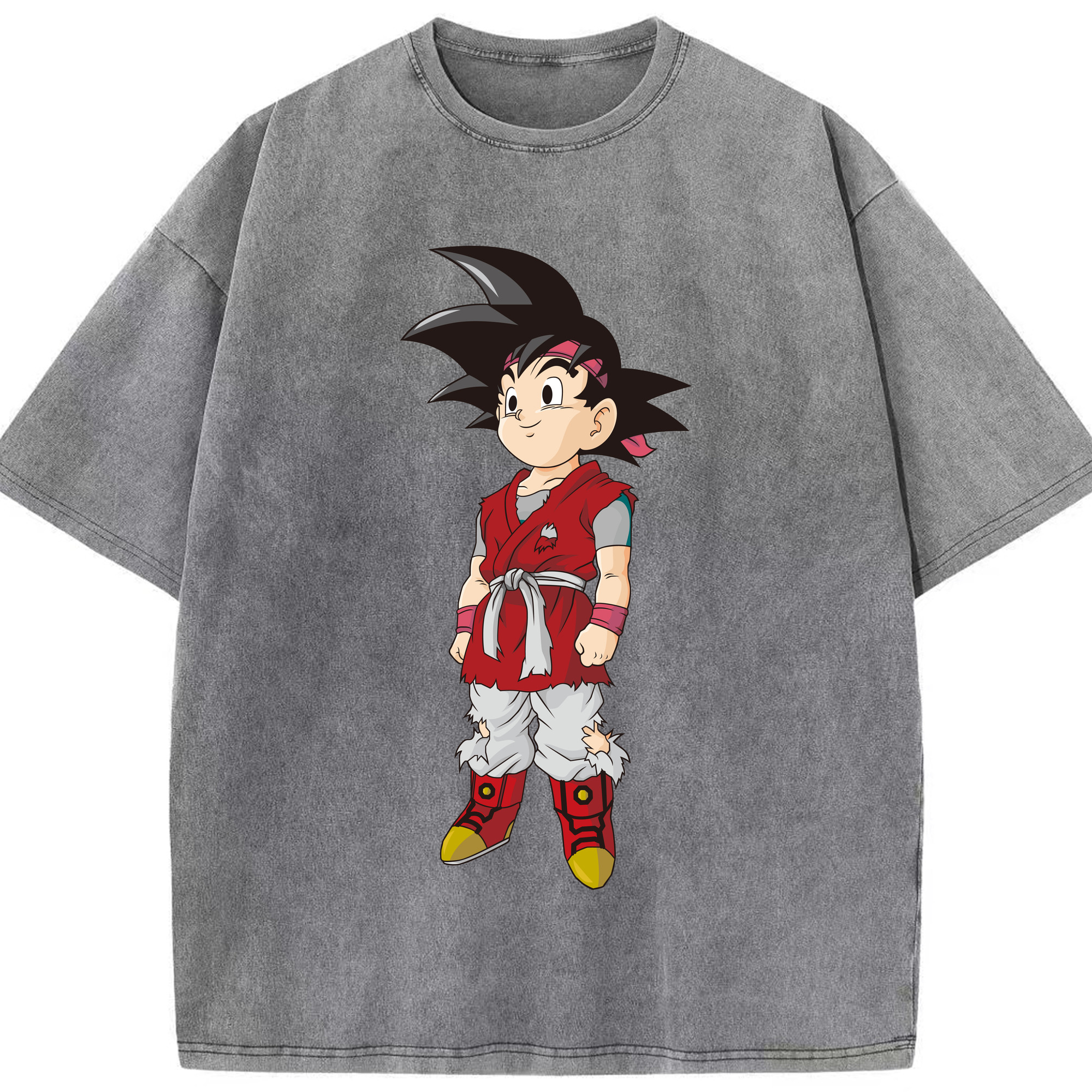 （画像用） ドラゴンボール 孫悟空（そん ごくう）Son Goku カカロット DRAGON BALL Kakarotto 綿100% ヴィンテージ風 半袖Tシャツ（フロントプリント）