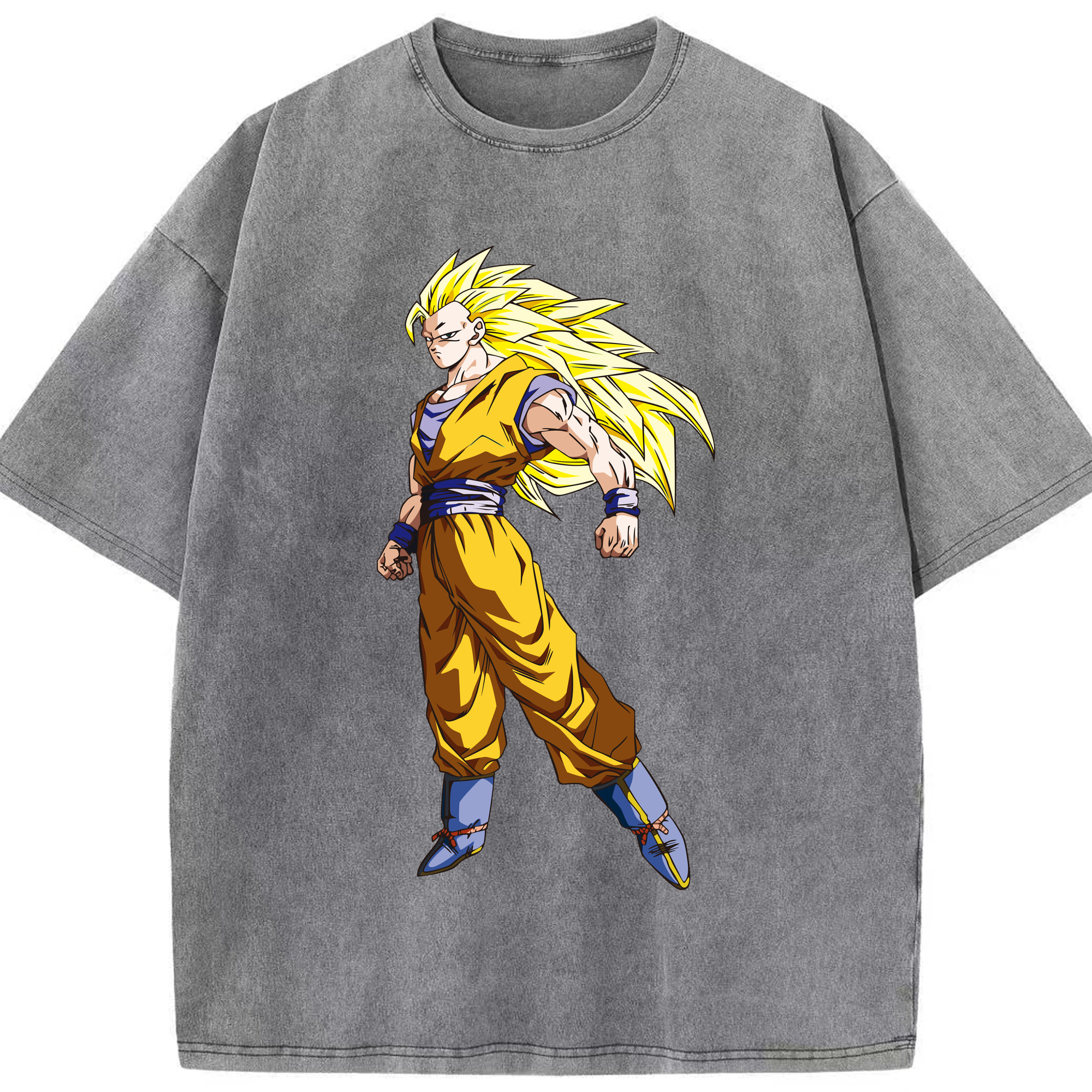 （画像用） ドラゴンボール 孫悟空（そん ごくう）Son Goku カカロット DRAGON BALL Kakarotto 綿100% ヴィンテージ風 半袖Tシャツ（フロントプリント）