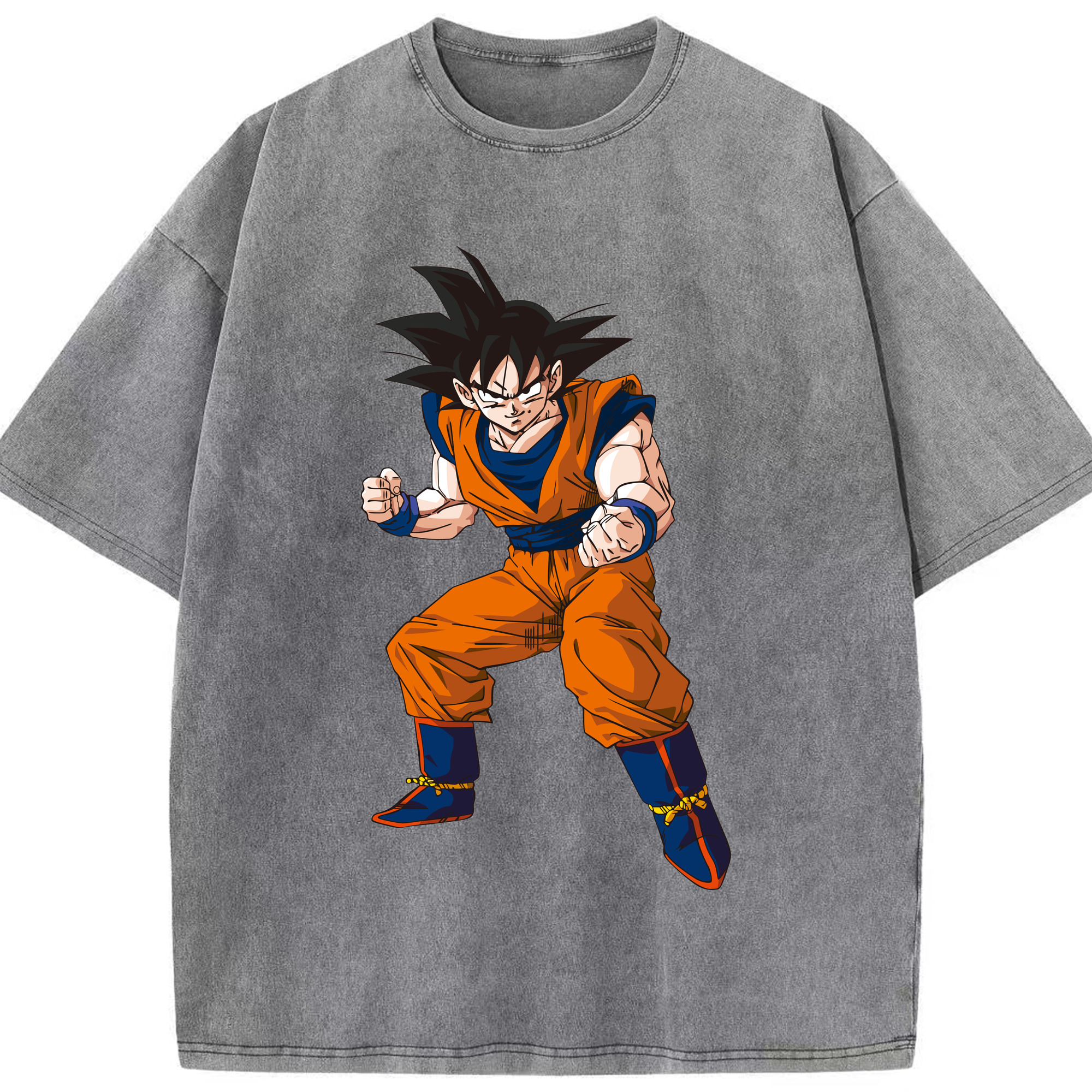 ドラゴンボール 孫悟空（そん ごくう）Son Goku カカロット DRAGON BALL Kakarotto 綿100% ヴィンテージ風 半袖Tシャツ（フロントプリント）