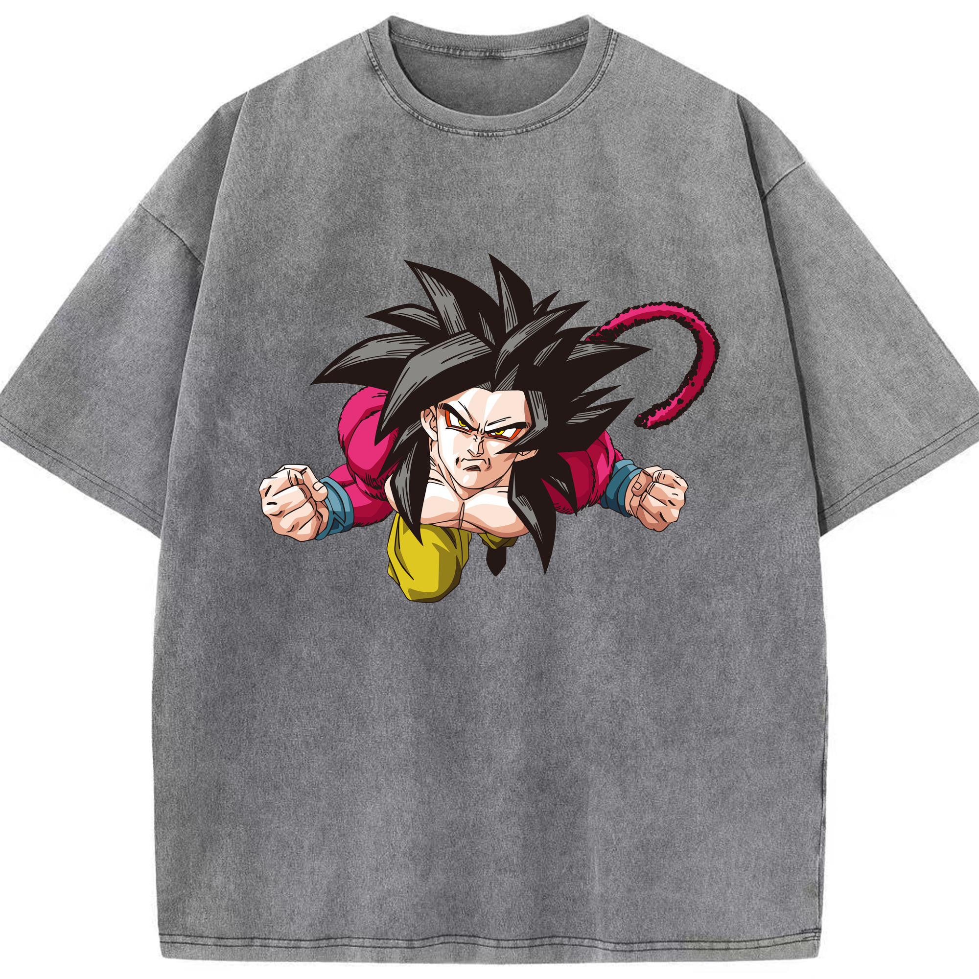 （画像用） ドラゴンボール 孫悟空（そん ごくう）Son Goku カカロット DRAGON BALL Kakarotto 綿100% ヴィンテージ風 半袖Tシャツ（フロントプリント）