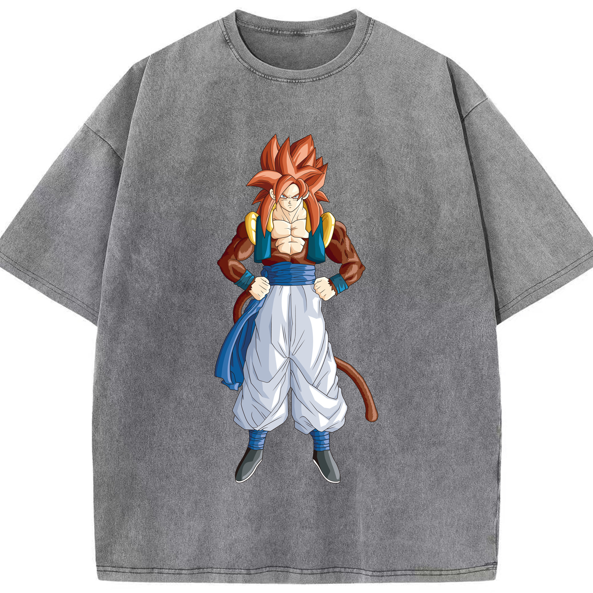 （画像用） ドラゴンボール 孫悟空（そん ごくう）Son Goku カカロット DRAGON BALL Kakarotto 綿100% ヴィンテージ風 半袖Tシャツ（フロントプリント）