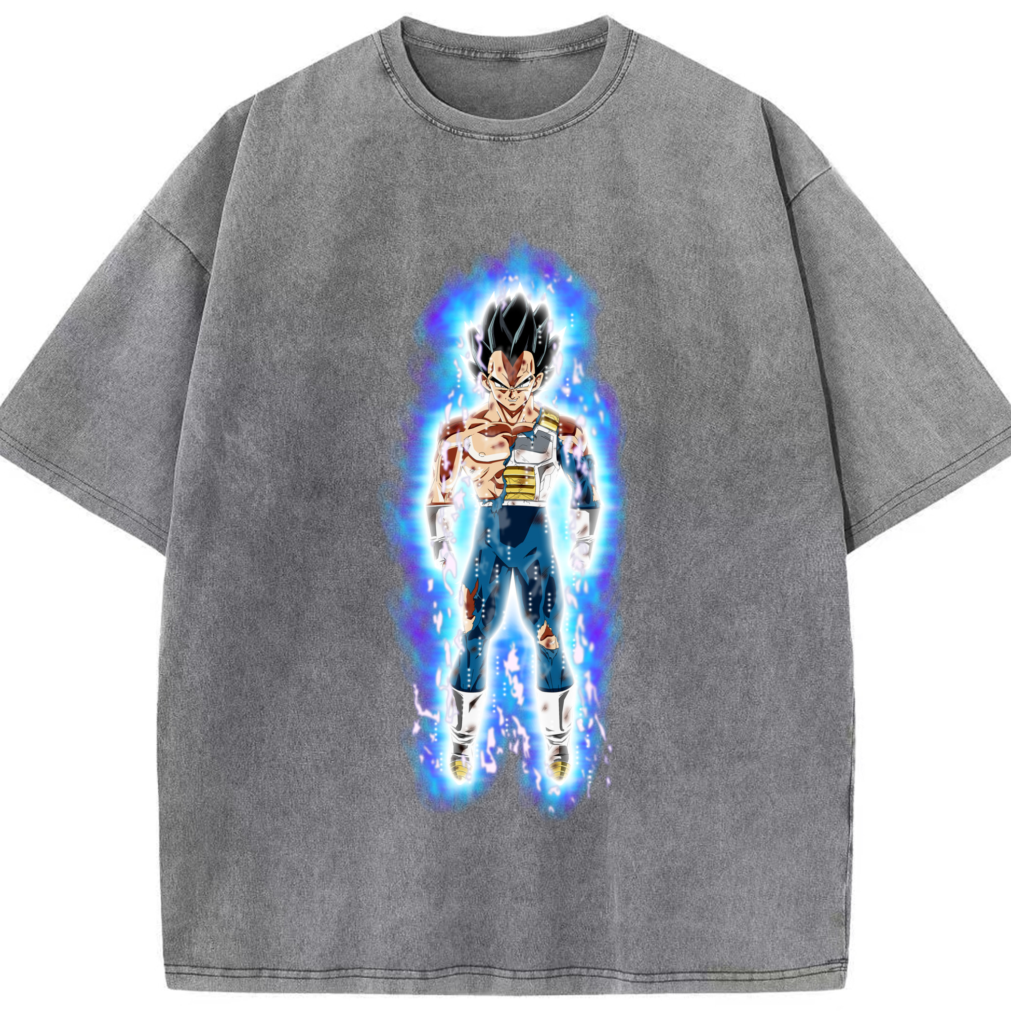 （画像用） ドラゴンボール ベジータ四世（Bejīta Yonsei）DRAGON BALL Vegeta IV 綿100% ヴィンテージ風 半袖Tシャツ（フロントプリント）