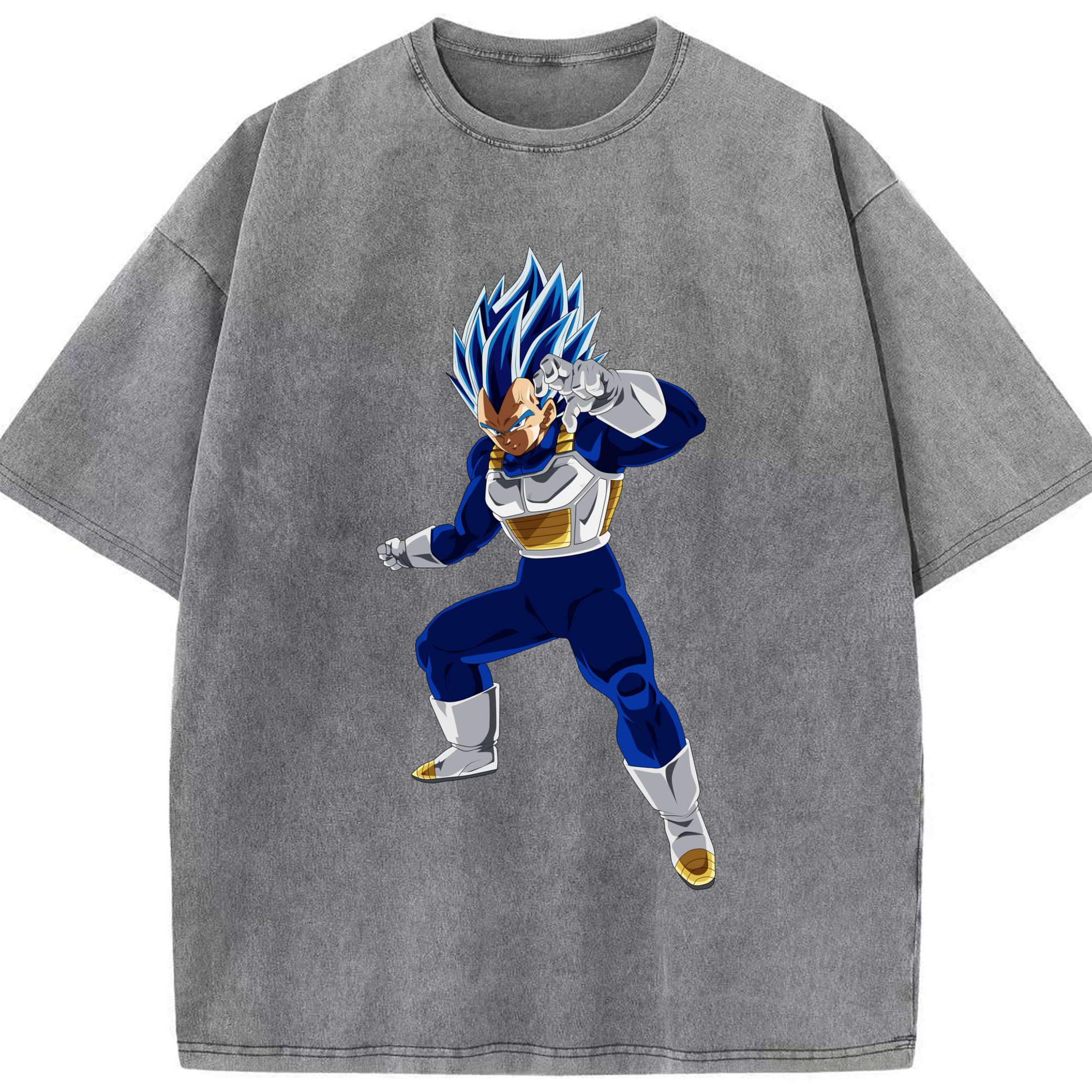 （画像用） ドラゴンボール ベジータ四世（Bejīta Yonsei）DRAGON BALL Vegeta IV 綿100% ヴィンテージ風 半袖Tシャツ（フロントプリント）