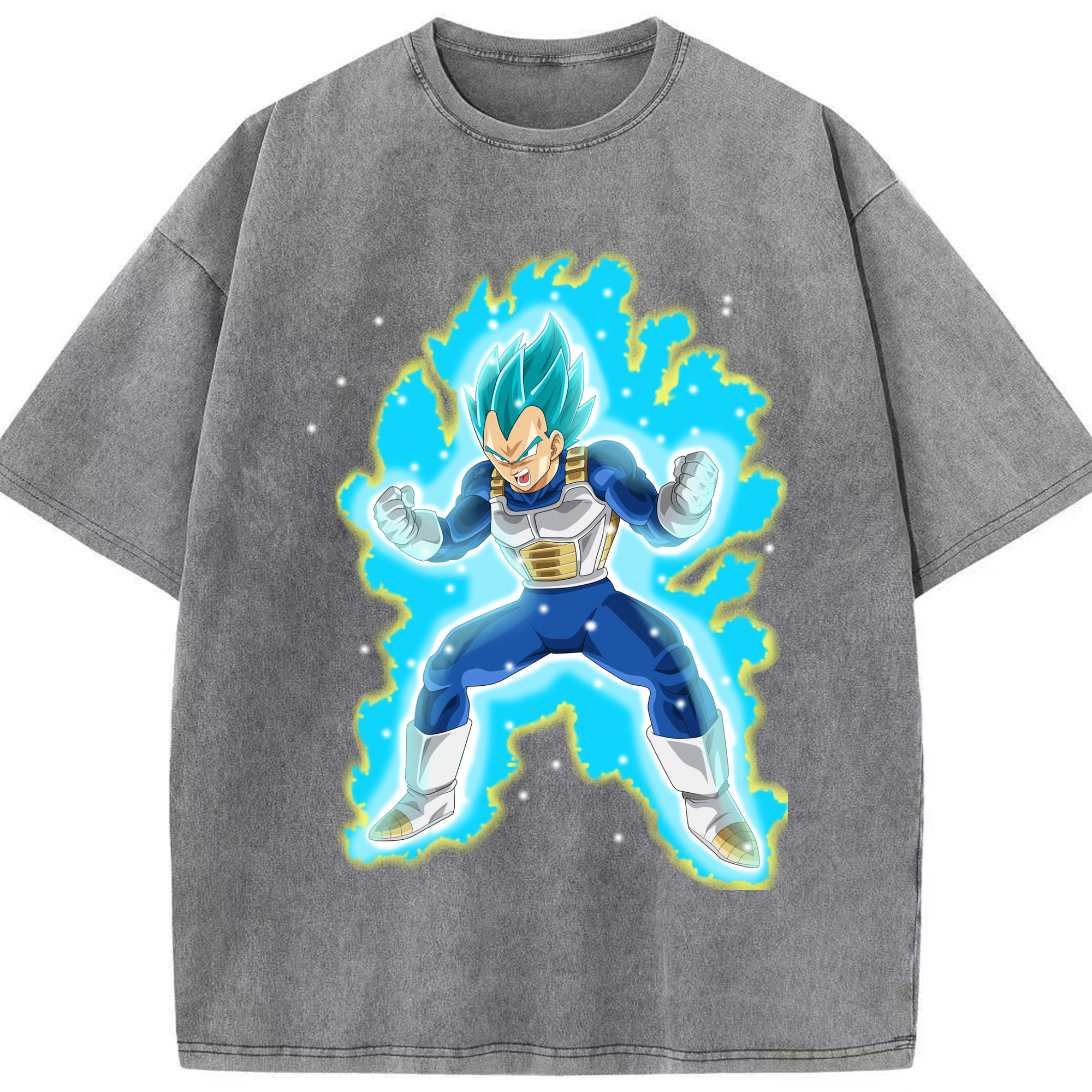 （画像用） ドラゴンボール ベジータ四世（Bejīta Yonsei）DRAGON BALL Vegeta IV 綿100% ヴィンテージ風 半袖Tシャツ（フロントプリント）
