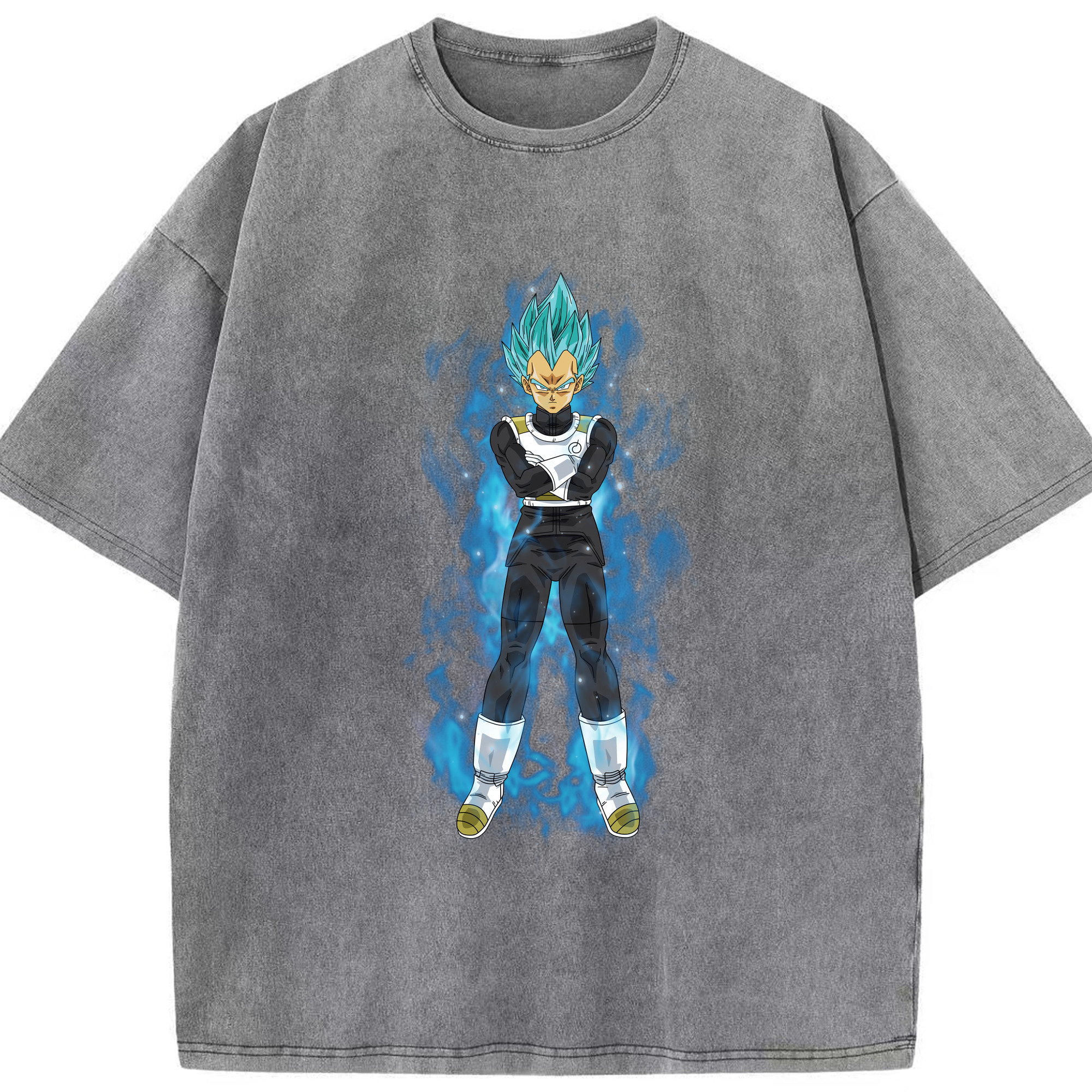 （画像用） ドラゴンボール ベジータ四世（Bejīta Yonsei）DRAGON BALL Vegeta IV 綿100% ヴィンテージ風 半袖Tシャツ（フロントプリント）