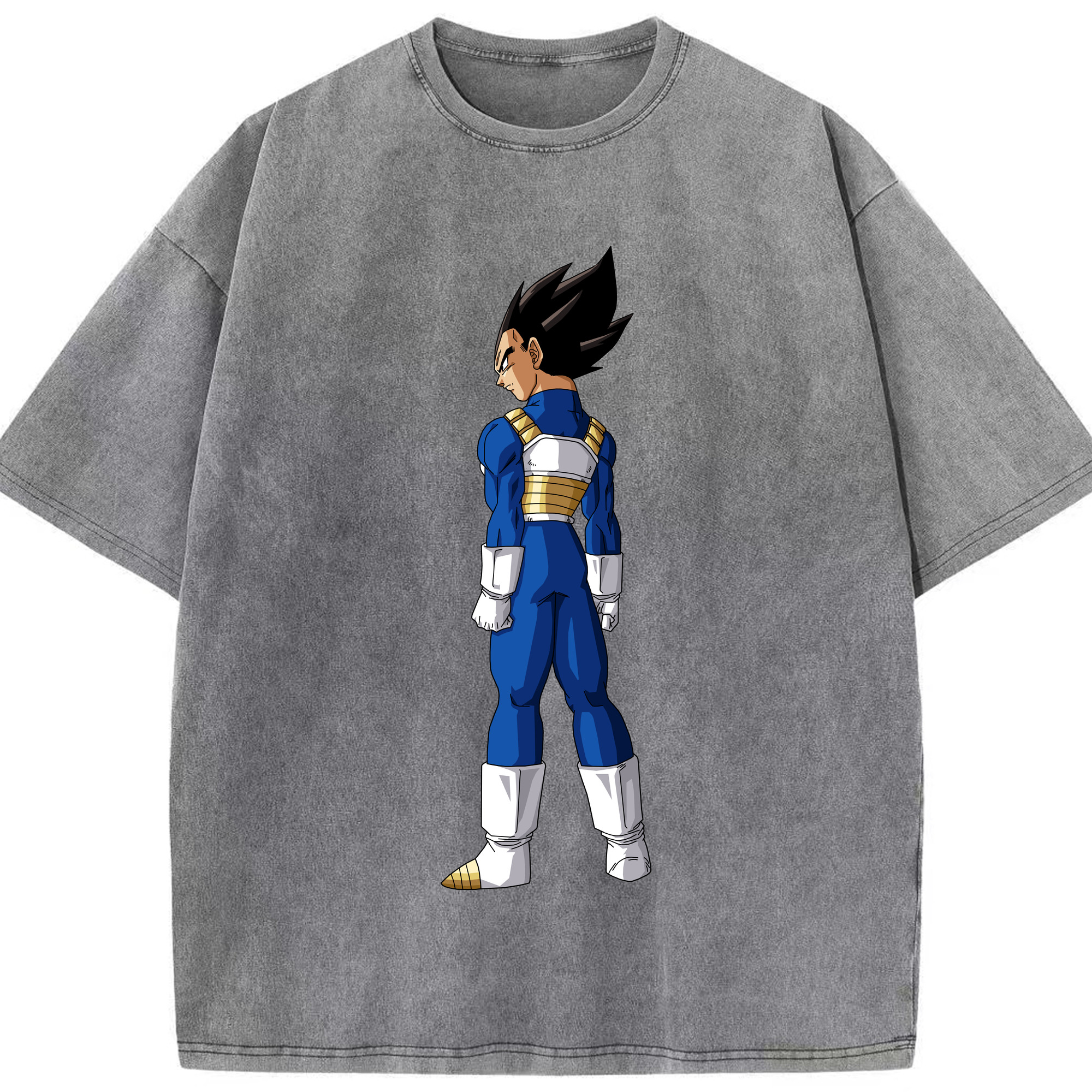 （画像用） ドラゴンボール ベジータ四世（Bejīta Yonsei）DRAGON BALL Vegeta IV 綿100% ヴィンテージ風 半袖Tシャツ（フロントプリント）