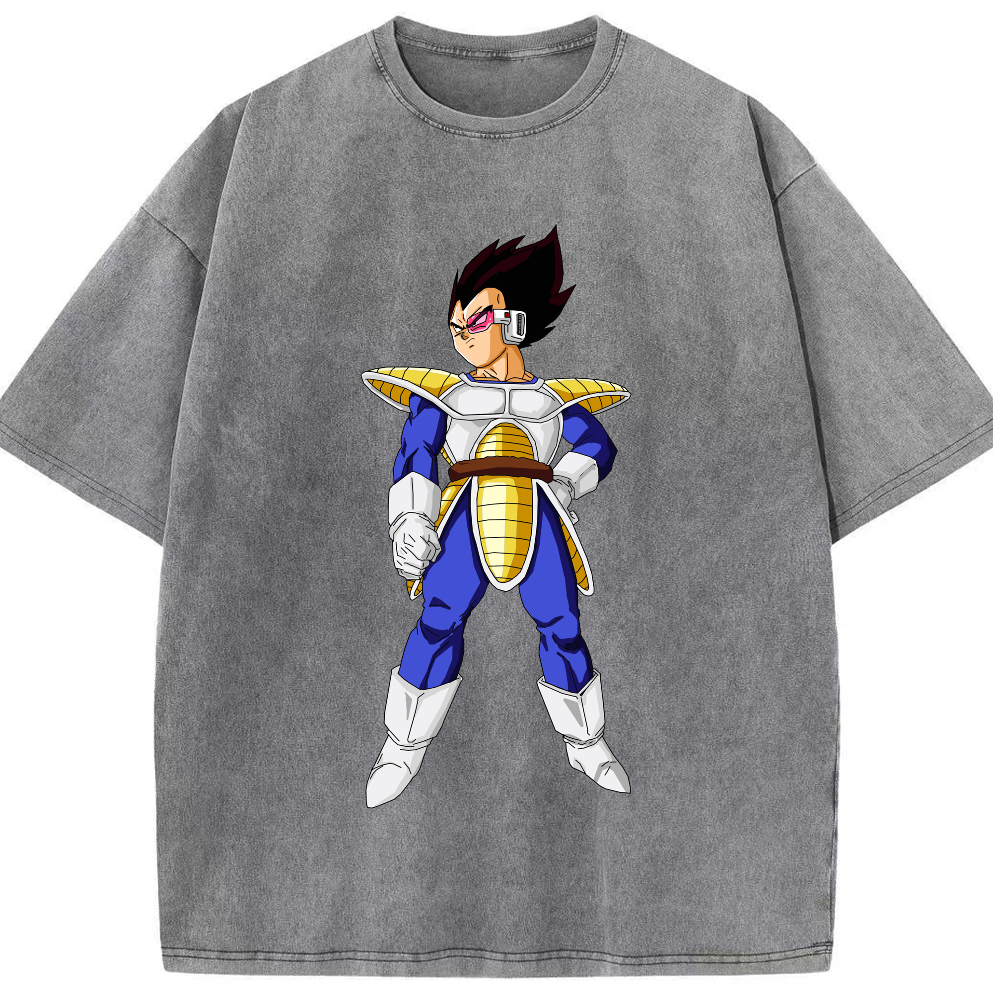 （画像用） ドラゴンボール ベジータ四世（Bejīta Yonsei）DRAGON BALL Vegeta IV 綿100% ヴィンテージ風 半袖Tシャツ（フロントプリント）