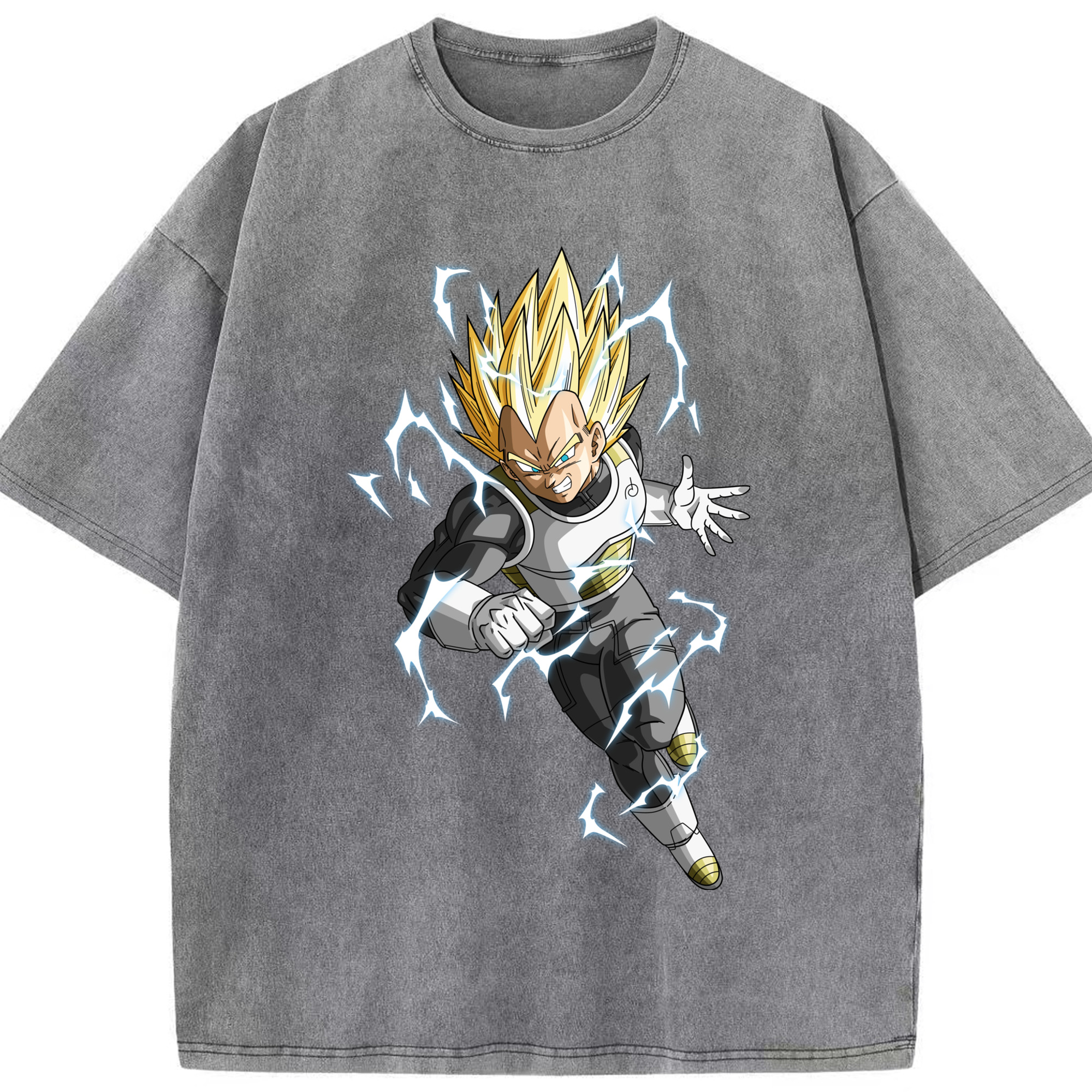 （画像用） ドラゴンボール ベジータ四世（Bejīta Yonsei）DRAGON BALL Vegeta IV 綿100% ヴィンテージ風 半袖Tシャツ（フロントプリント）