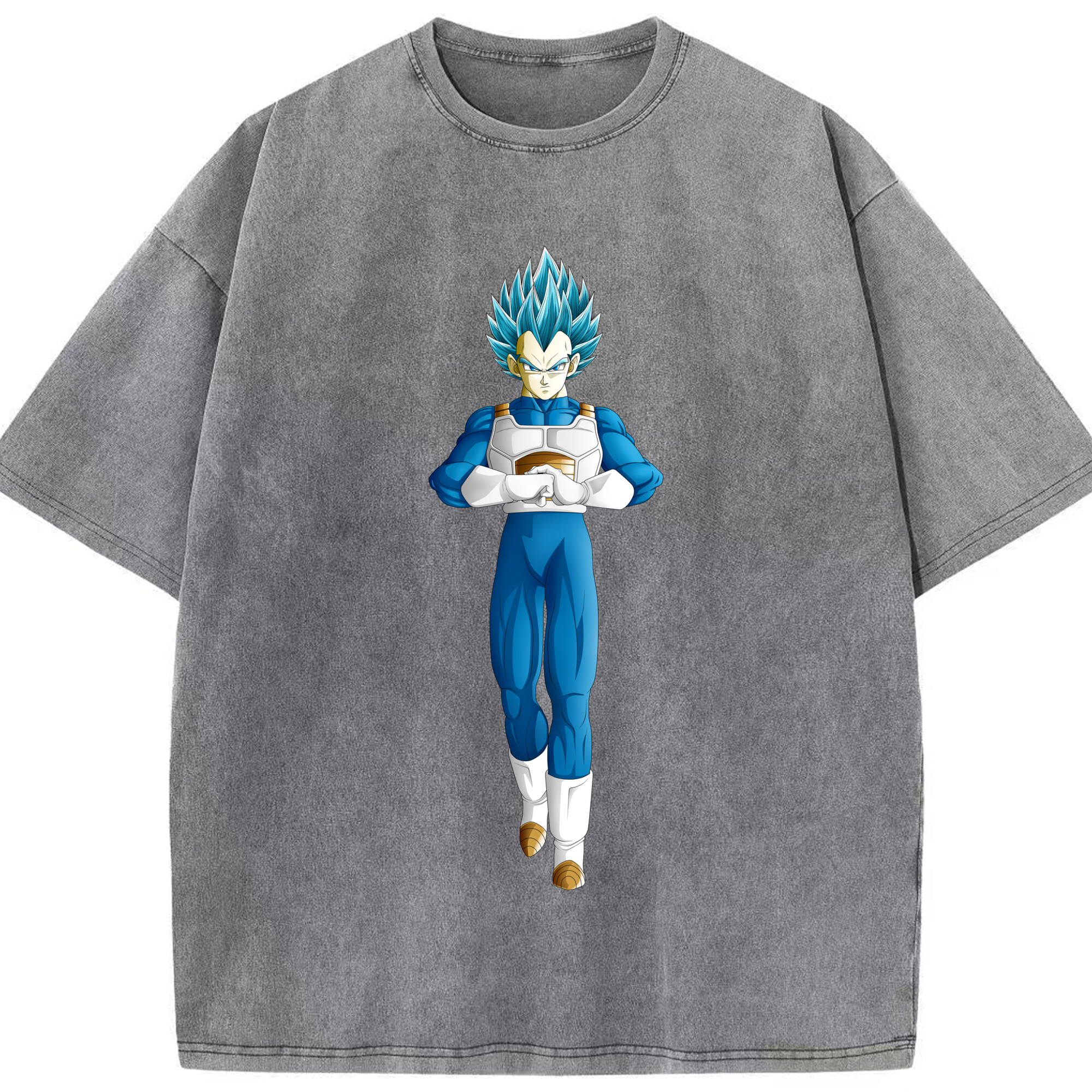 （画像用） ドラゴンボール ベジータ四世（Bejīta Yonsei）DRAGON BALL Vegeta IV 綿100% ヴィンテージ風 半袖Tシャツ（フロントプリント）