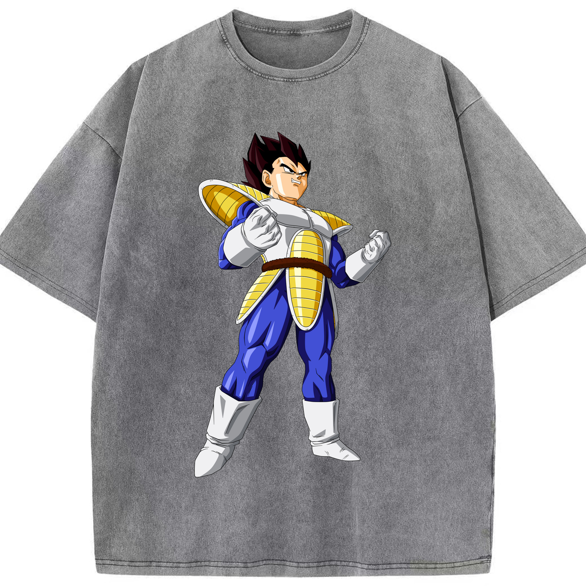 （画像用） ドラゴンボール ベジータ四世（Bejīta Yonsei）DRAGON BALL Vegeta IV 綿100% ヴィンテージ風 半袖Tシャツ（フロントプリント）