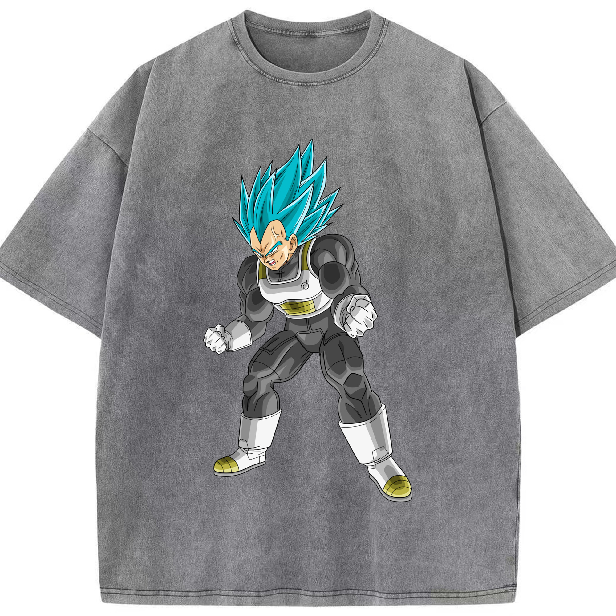 （画像用） ドラゴンボール ベジータ四世（Bejīta Yonsei）DRAGON BALL Vegeta IV 綿100% ヴィンテージ風 半袖Tシャツ（フロントプリント）