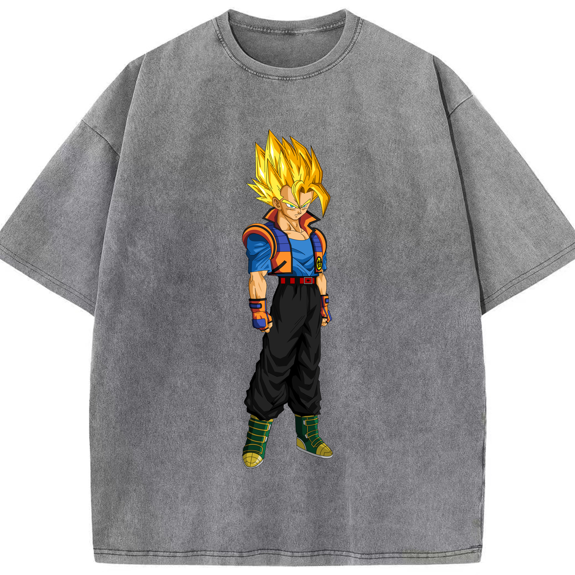 （画像用） ドラゴンボール ベジータ四世（Bejīta Yonsei）DRAGON BALL Vegeta IV 綿100% ヴィンテージ風 半袖Tシャツ（フロントプリント）
