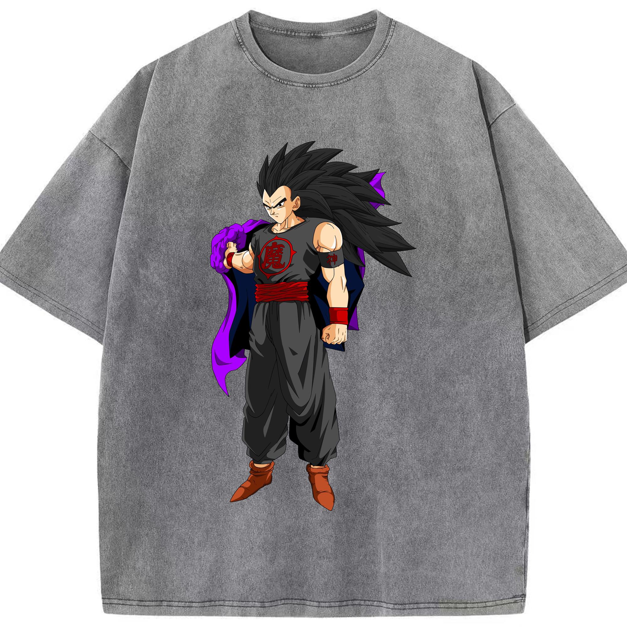 （画像用） ドラゴンボール ベジータ四世（Bejīta Yonsei）DRAGON BALL Vegeta IV 綿100% ヴィンテージ風 半袖Tシャツ（フロントプリント）