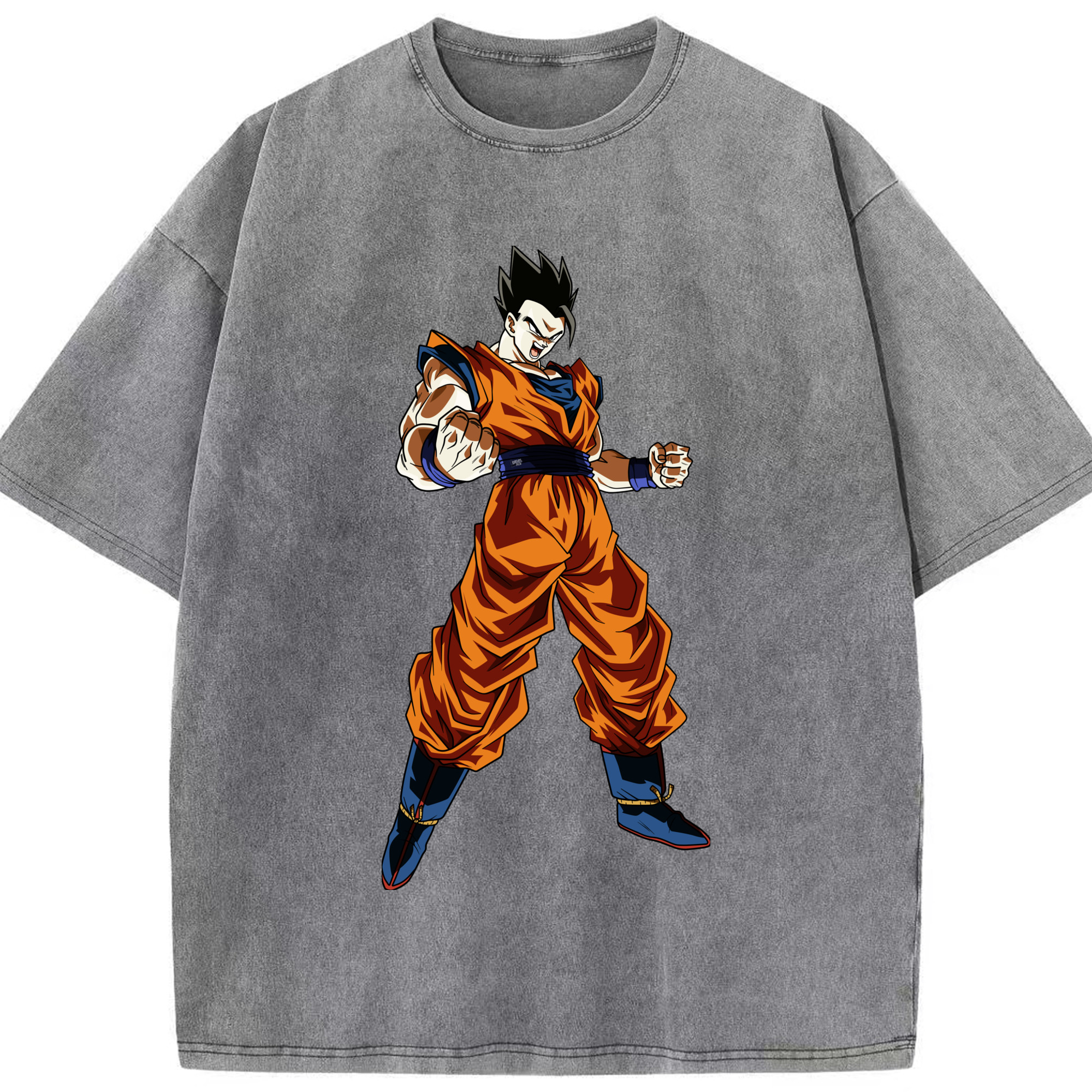 （画像用） ドラゴンボール 孫 悟飯（そんごはん）DRAGON BALL Son Gohan 綿100% ヴィンテージ風 半袖Tシャツ（フロントプリント）