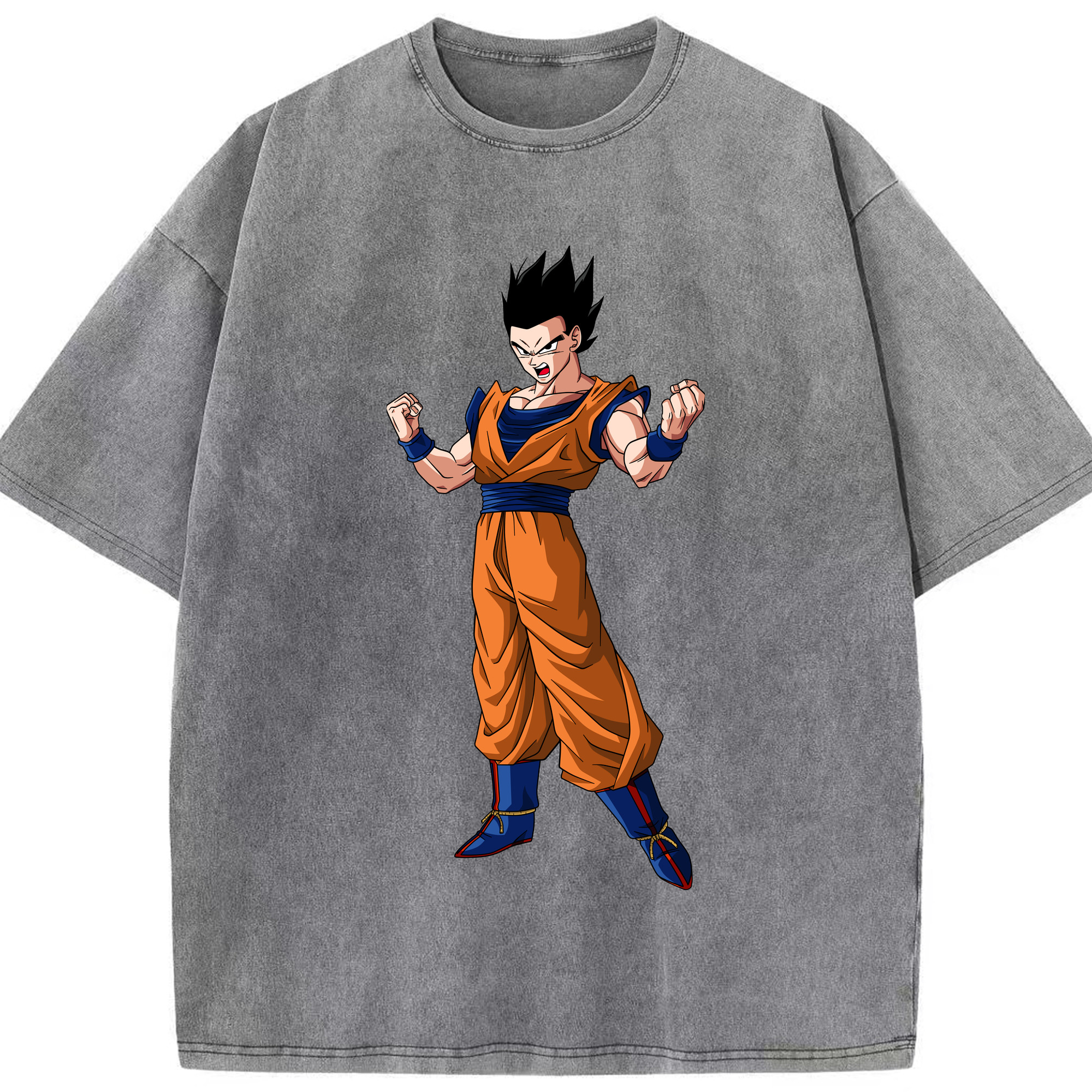 （画像用） ドラゴンボール 孫 悟飯（そんごはん）DRAGON BALL Son Gohan 綿100% ヴィンテージ風 半袖Tシャツ（フロントプリント）