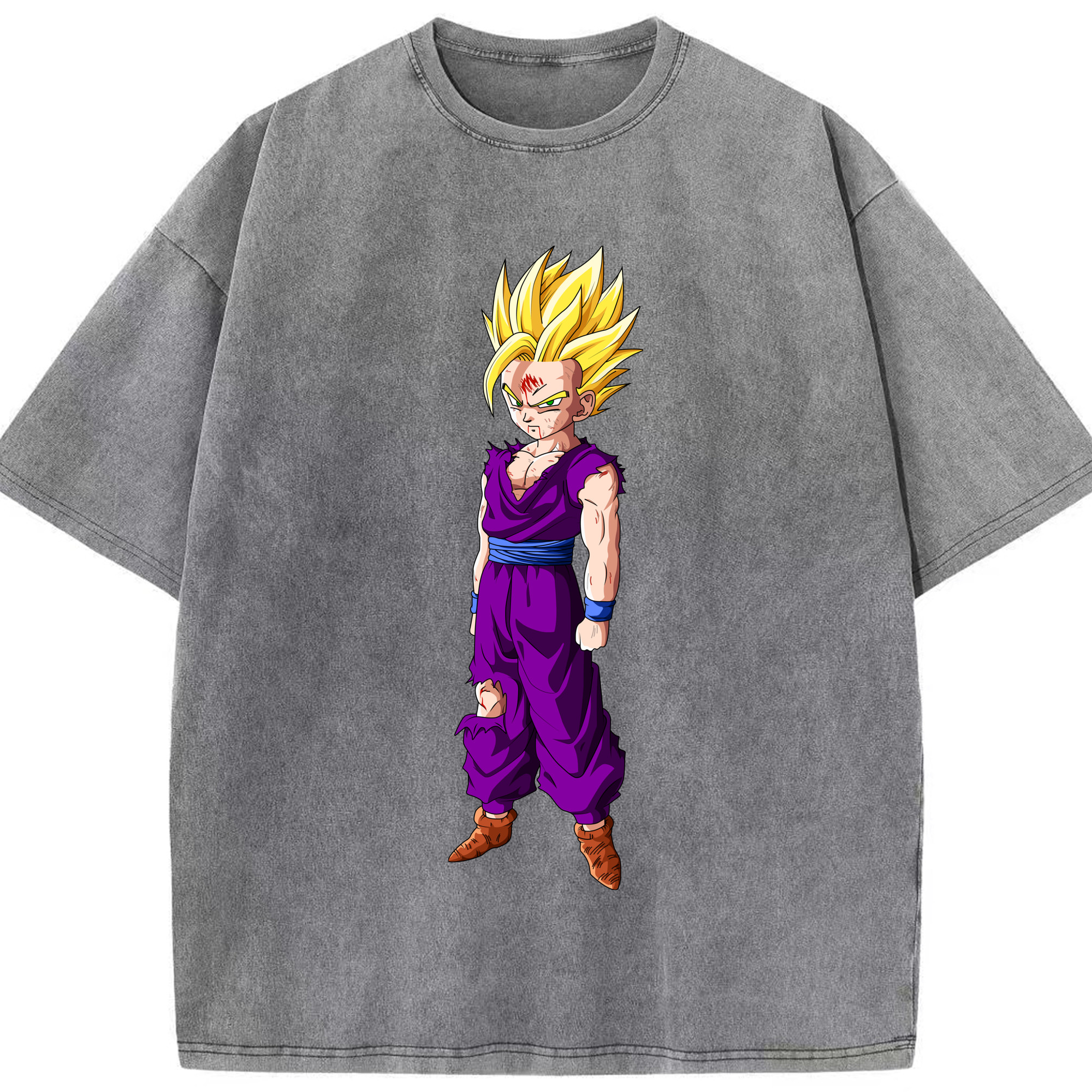 （画像用） ドラゴンボール 孫 悟飯（そんごはん）DRAGON BALL Son Gohan 綿100% ヴィンテージ風 半袖Tシャツ（フロントプリント）